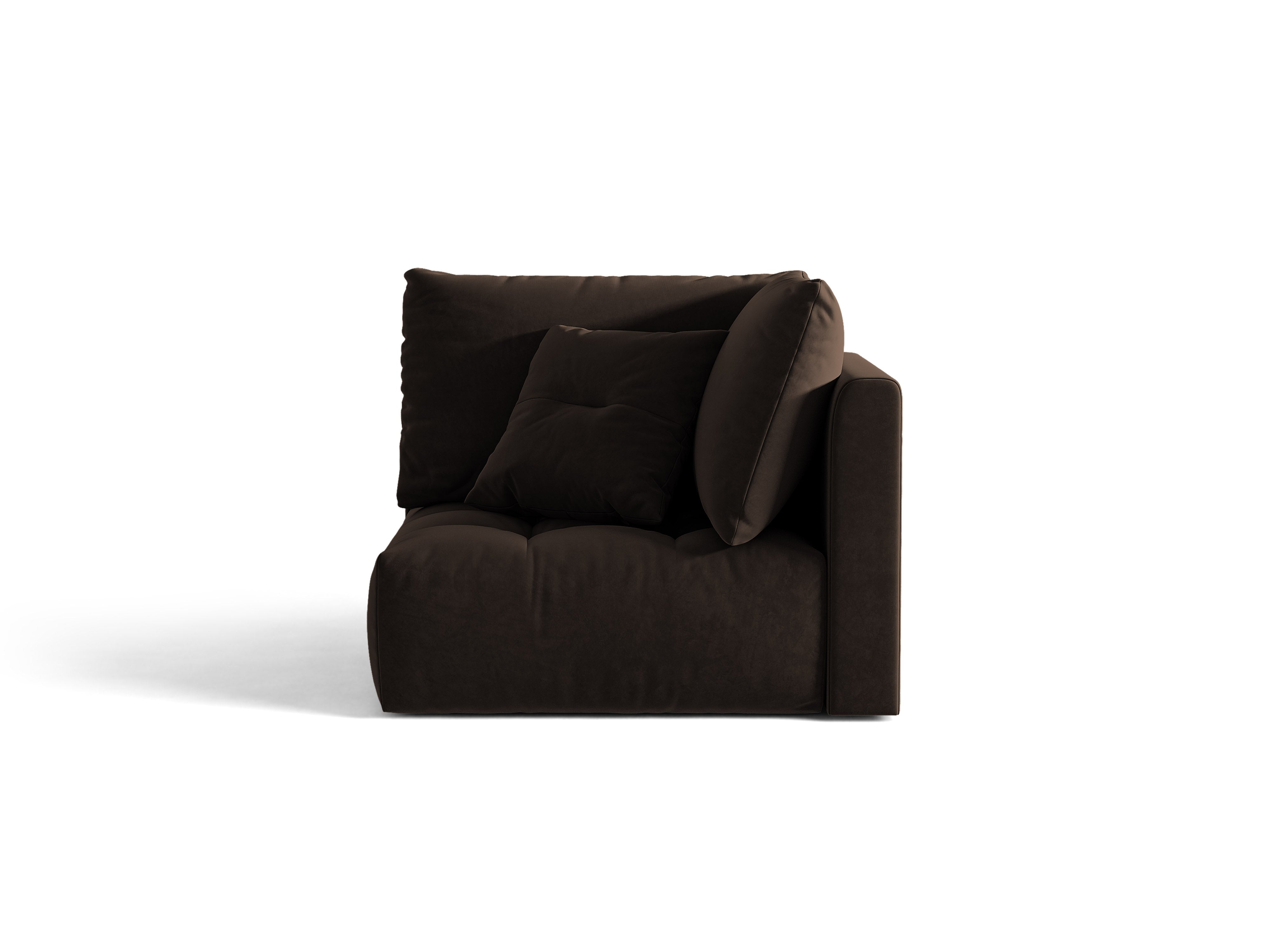 Micadoni Symmetrisches Eckmodul Bloom Samt Bluvel Dunkelbraun