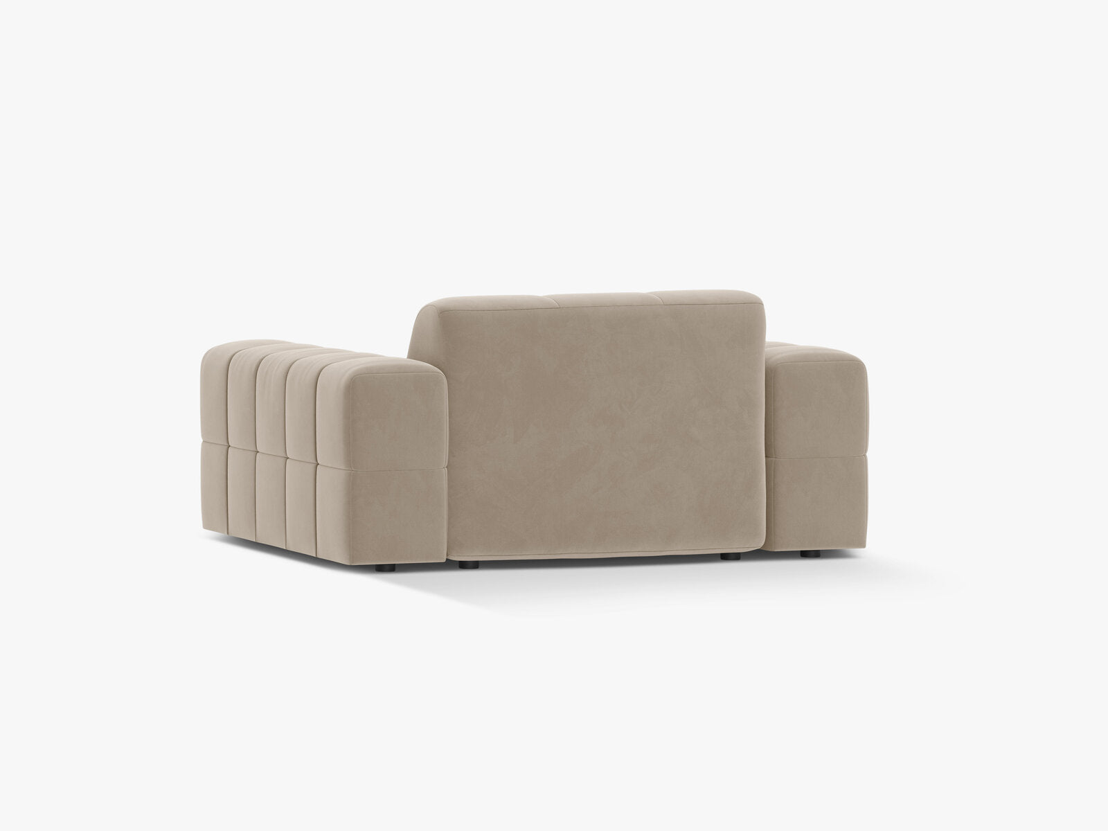 Micadoni Sessel Jennifer 1-Sitzer Samt Bluvel Dunkelbeige