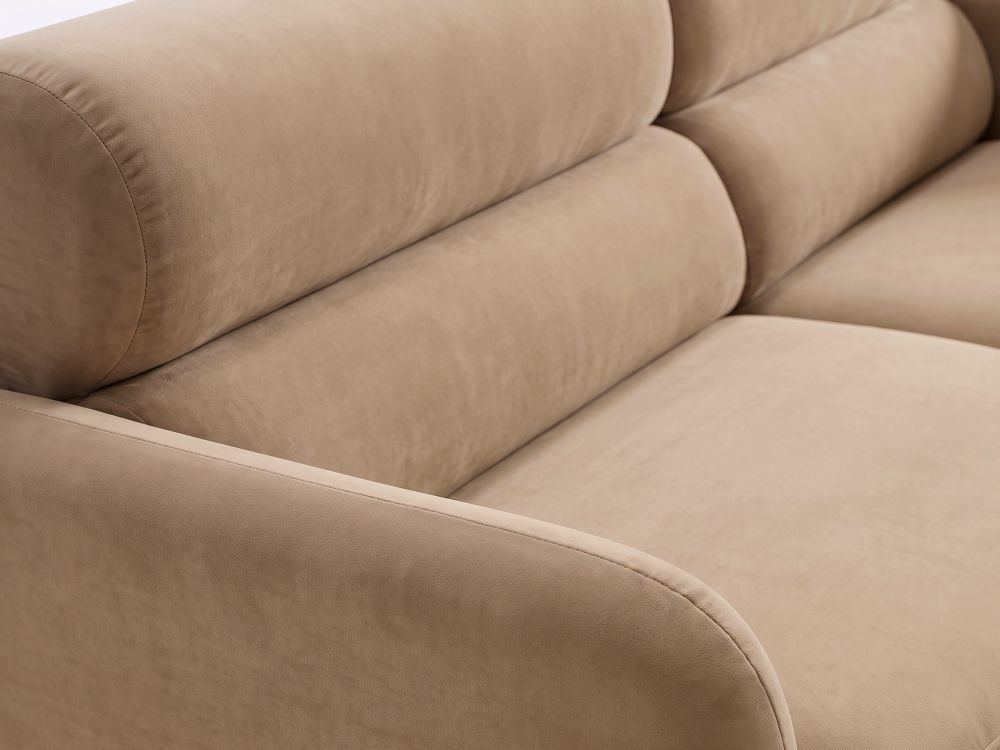 Cosmopolitan Design Sofa Malmo 3-Sitzer Samt Bluvel Beige