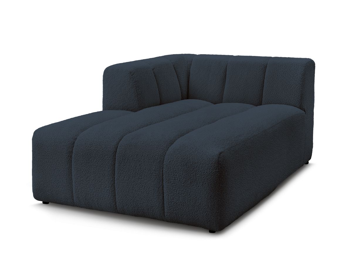 Bobochic Annecy Méridienne-Modul Bouclé-Stoff Dunkelblau Ecke links