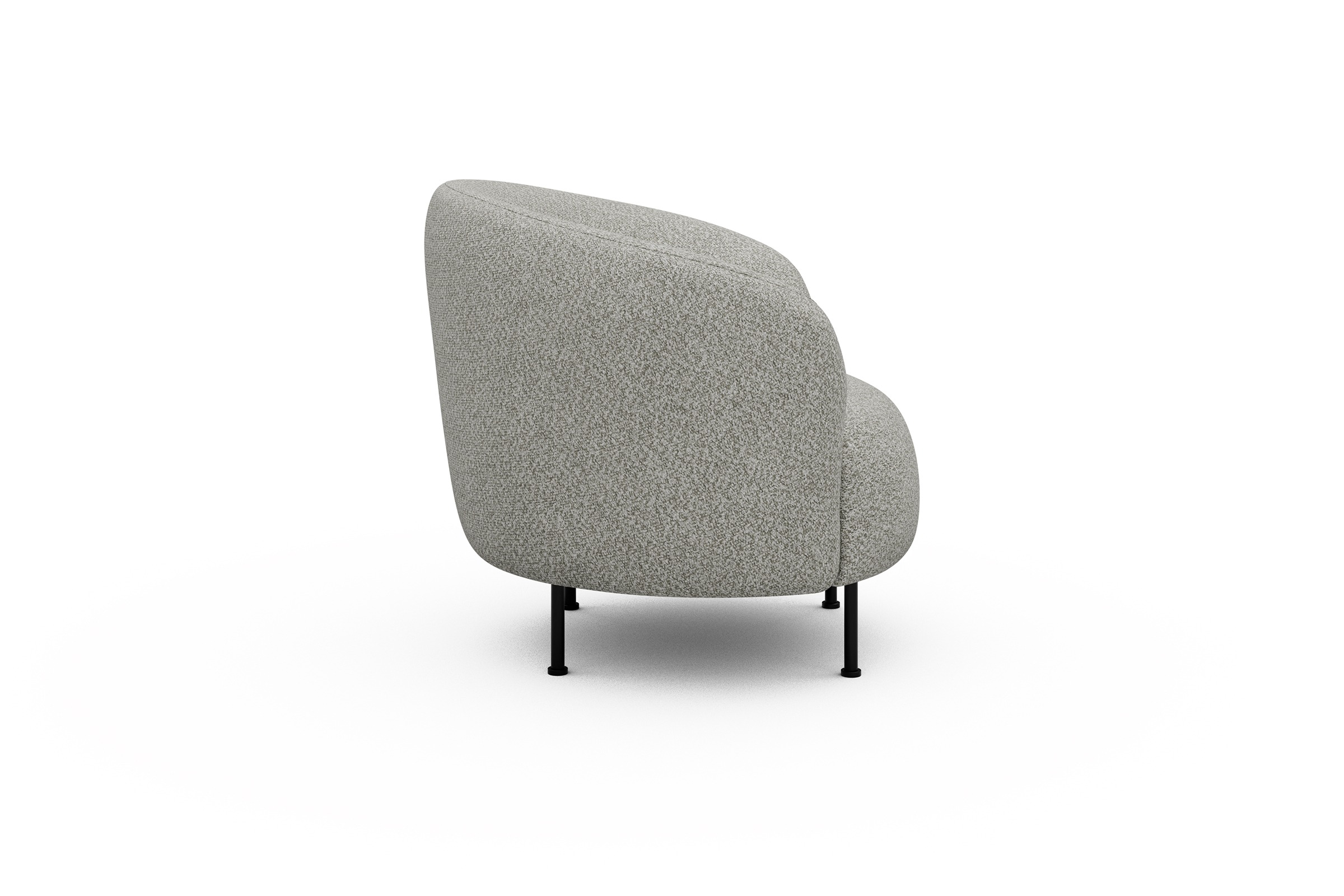 Sessel Ronda Metallbeine Schwarz Vanora-Warm-Sand