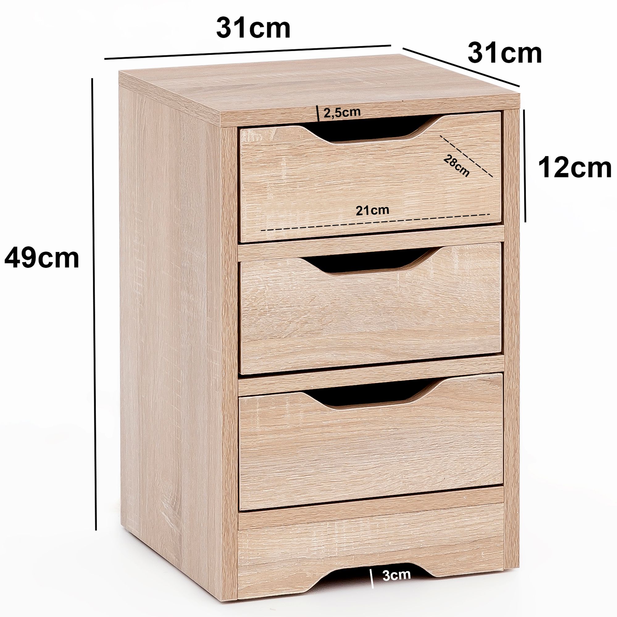 Nachttisch Herning Sonoma 31 × 31 × 49 cm