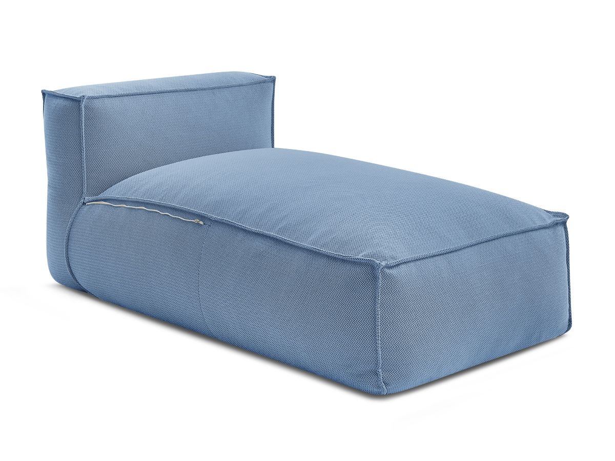 Bobochic Biarritz Méridienne-Modul Melange-Stoff Blau