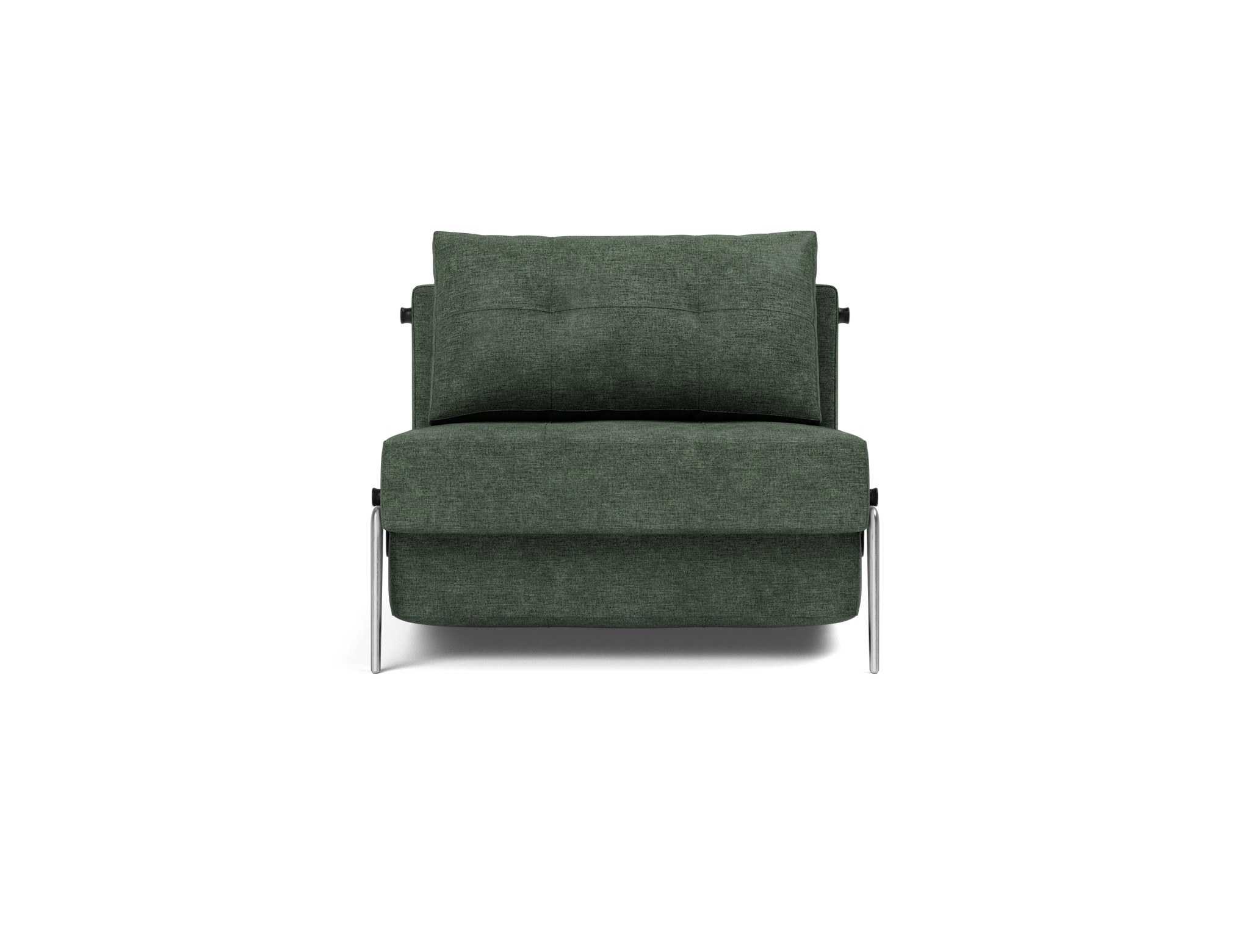 Schlafsessel Cubed 90 Flachgewebe Avella 281-Pine-Green Beine Aluminium