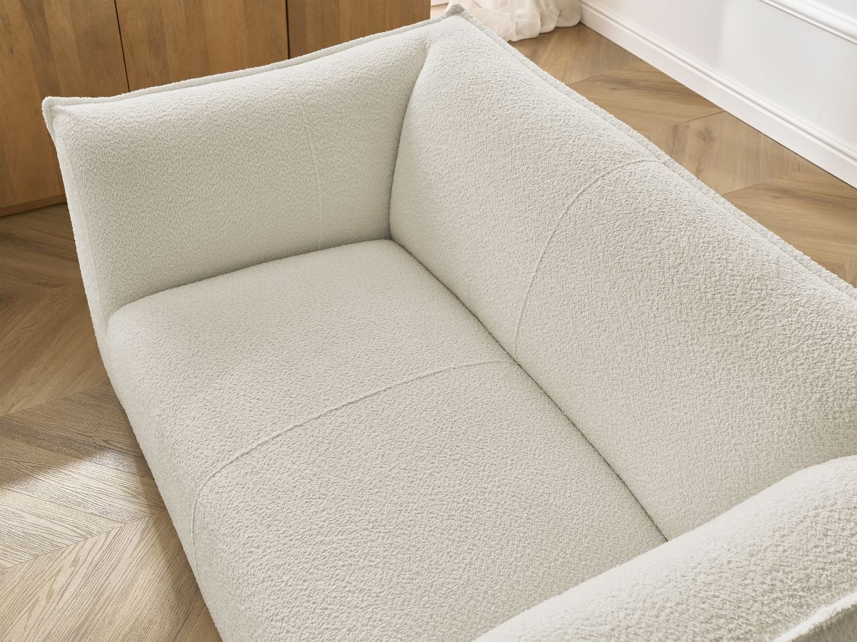 Bobochic Giorgia Sofa 2-Sitzer Bouclé-Stoff Beige