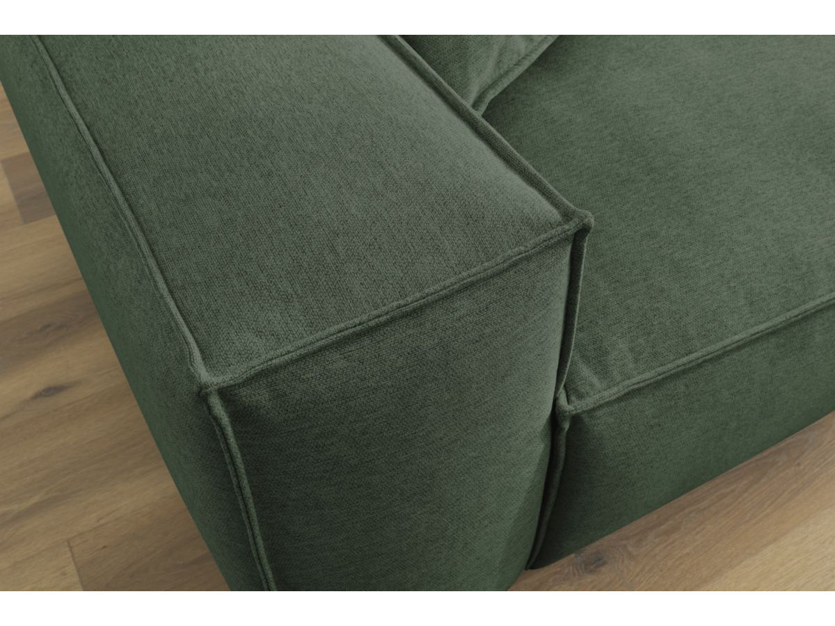 Bobochic Boheme Ecksofa, 2 Kissen Melange-Stoff Grün