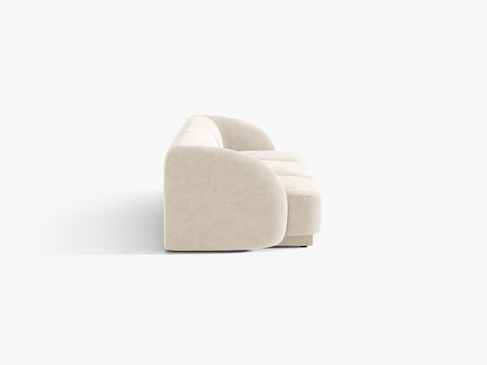 Micadoni Sofa Miley 3-Sitzer Chenille Eden Elfenbein