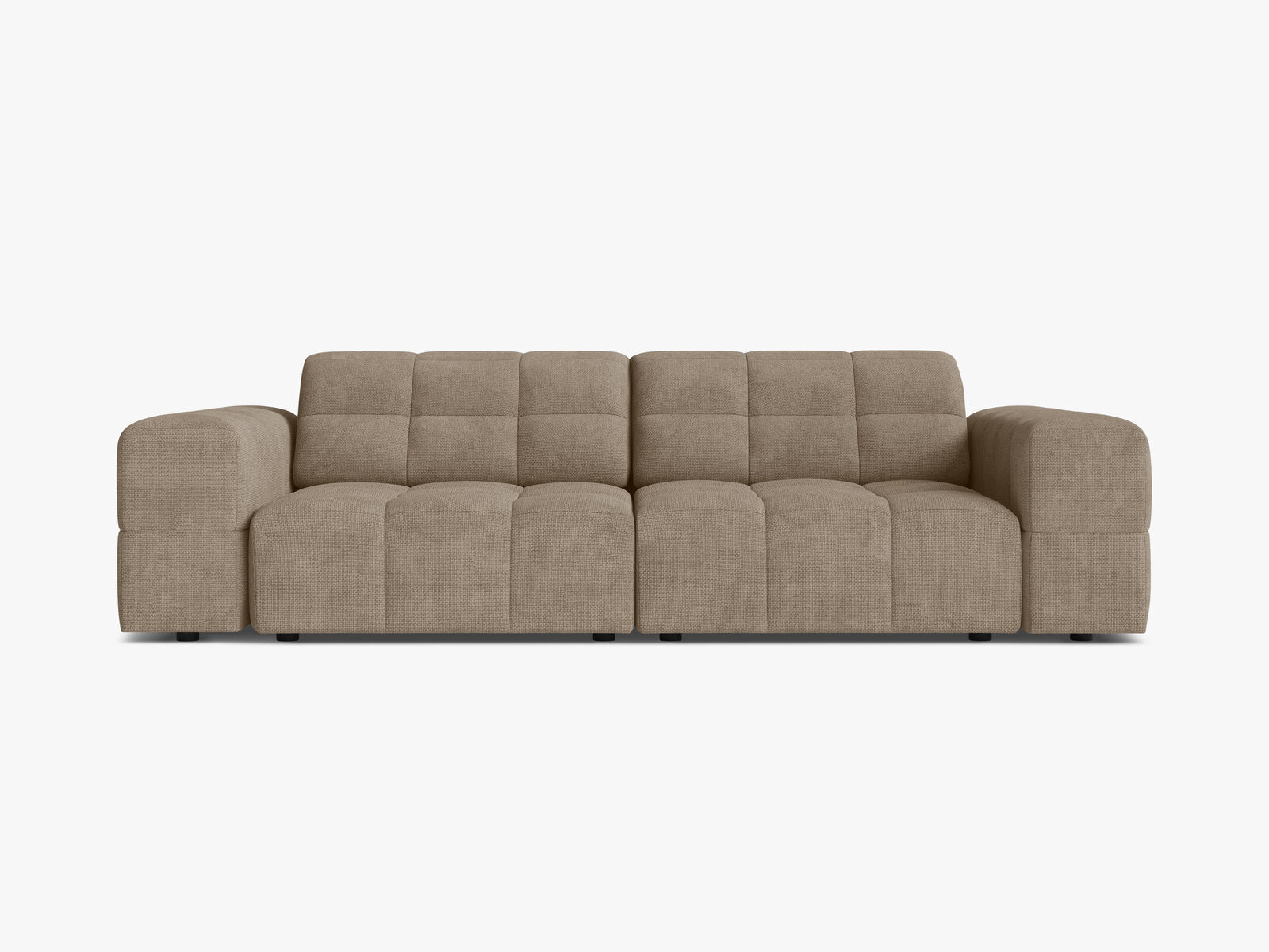 Micadoni Sofa Jennifer 3-Sitzer Chenille Eden Dunkelbeige