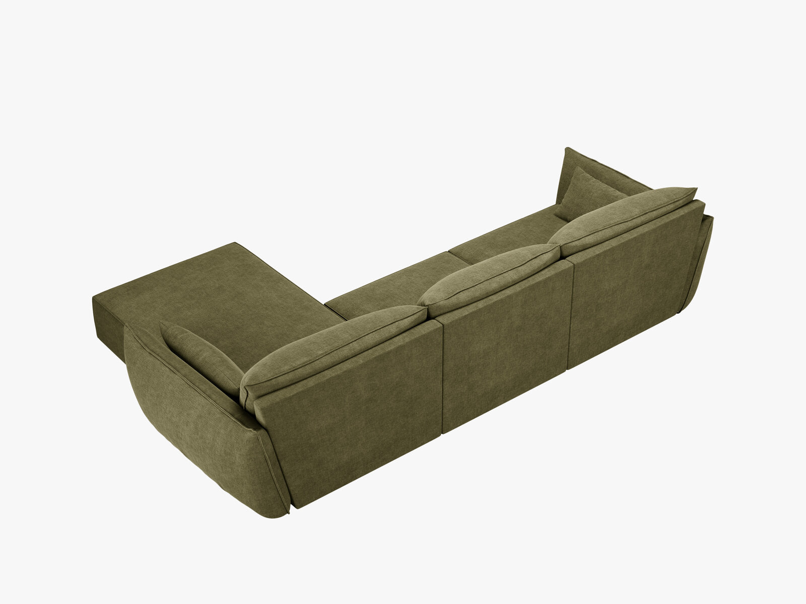 Micadoni Ecksofa Kaelle 4-Sitzer Rechts Chenille Over The Horizon Grün