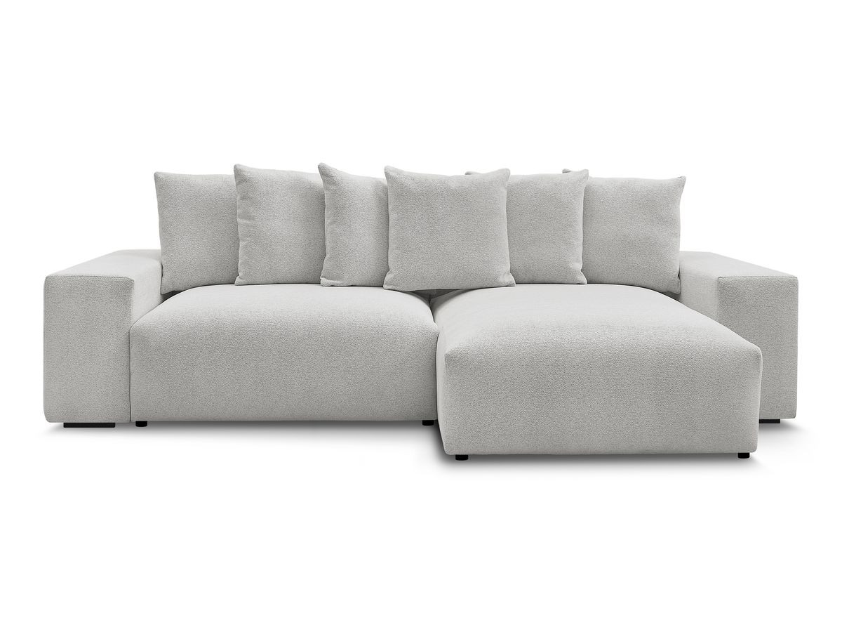 Bobochic Voltaire Ecksofa 310 × 174 cm Melange-Stoff Hellgrau