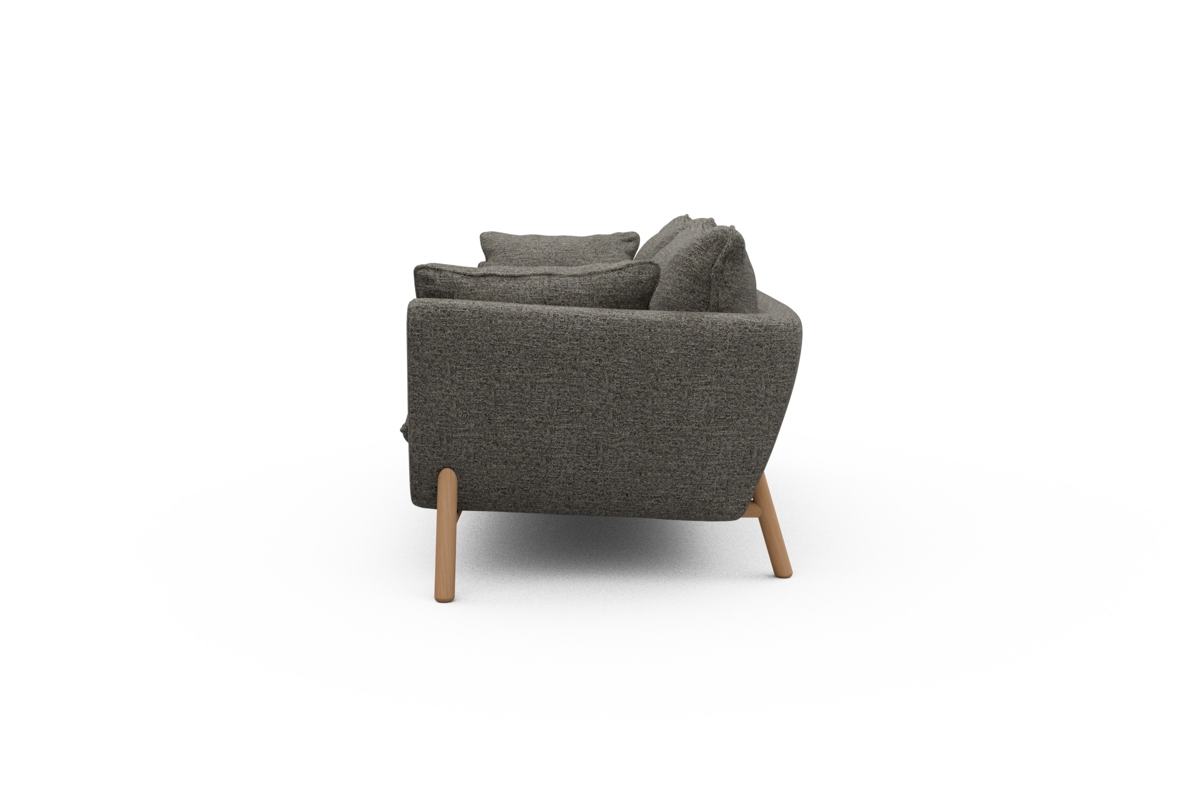 Sofa Emil PREMIUM 2-Sitzer Beinfarbe Eiche Natur Carreno-Sepie-Brown