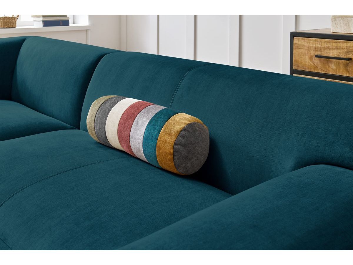 Bobochic Lavena Ecksofa 312 × 220 cm Samt Dunkelblau Ecke links