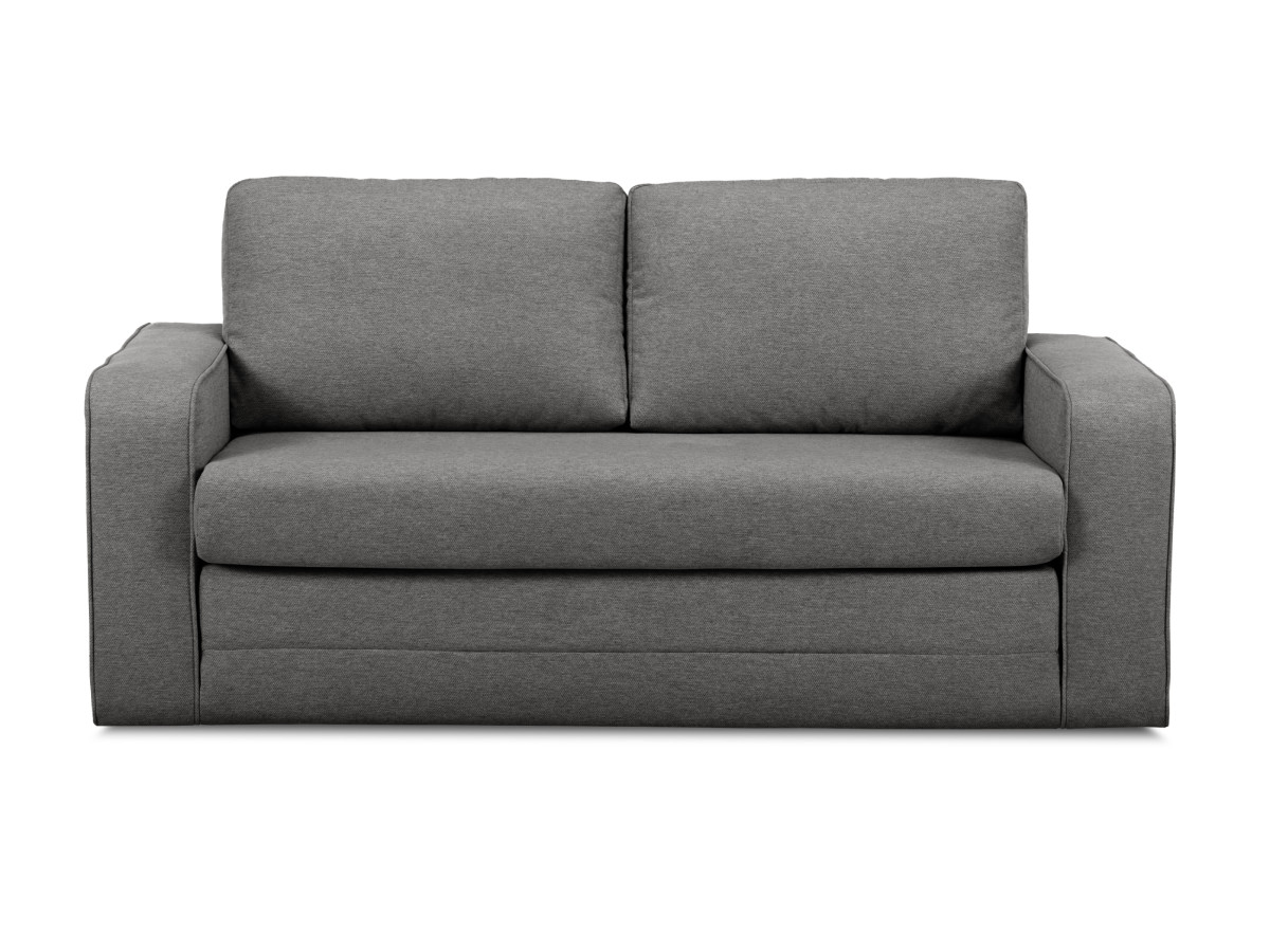 Bobochic Come Schlafsofa 2-Sitzer Melange-Stoff Dunkelgrau