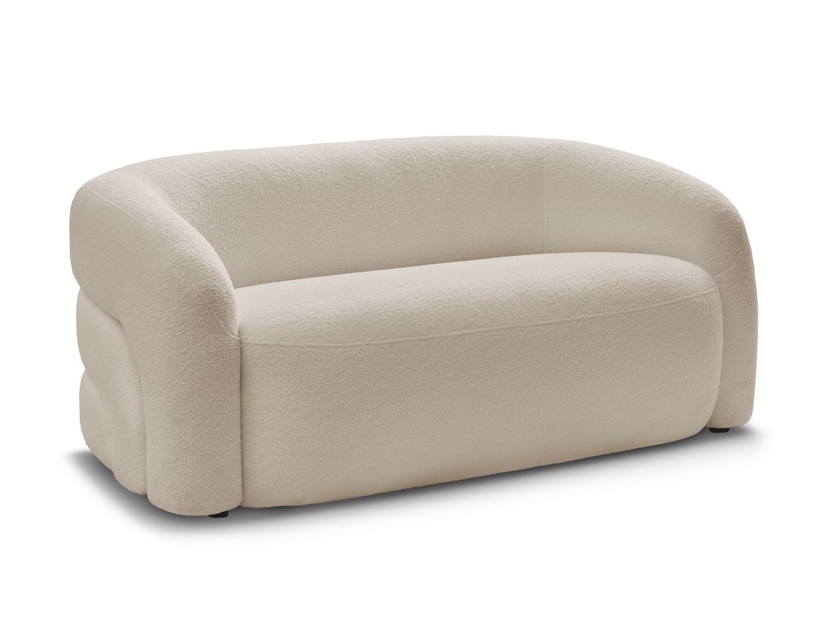 Bobochic Elina Sofa 2-Sitzer Bouclé-Stoff Beige