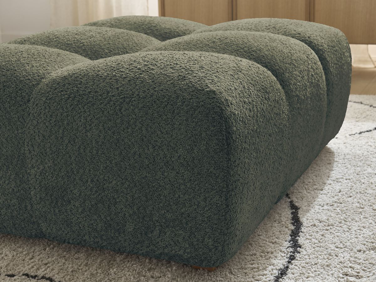 Bobochic Anakin Pouf Bouclé-Stoff Grün