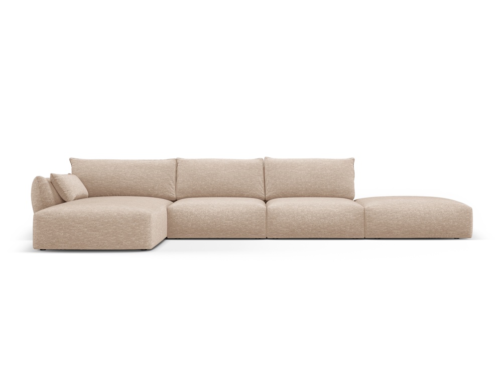 Cosmopolitan Design Ecksofa Matera 5-Sitzer offen Chenille Eden Dunkelbeige Links