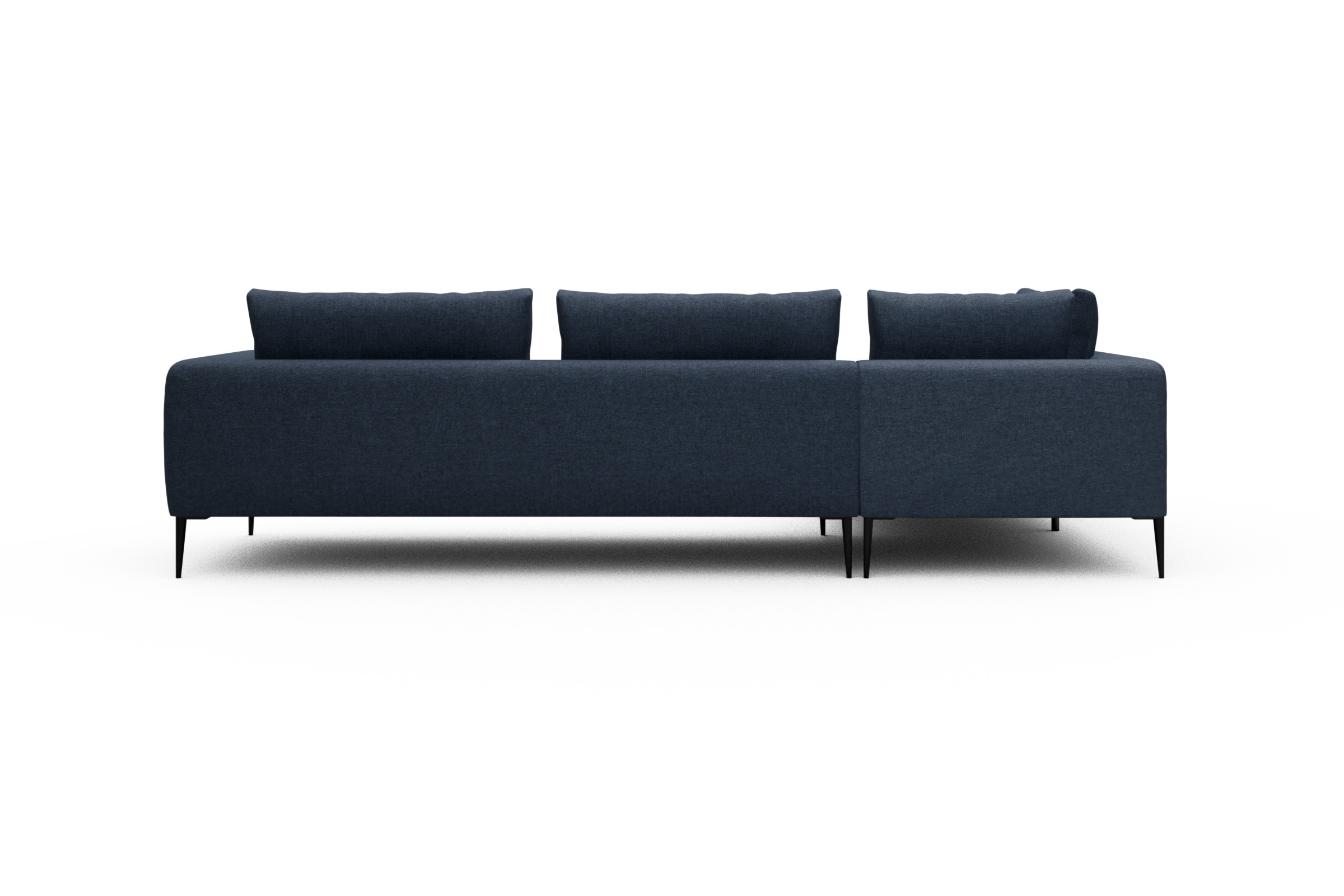 Ecksofa Paul Relax-Ecke rechts mit 3-Sitzer Sama-Deep-Blue