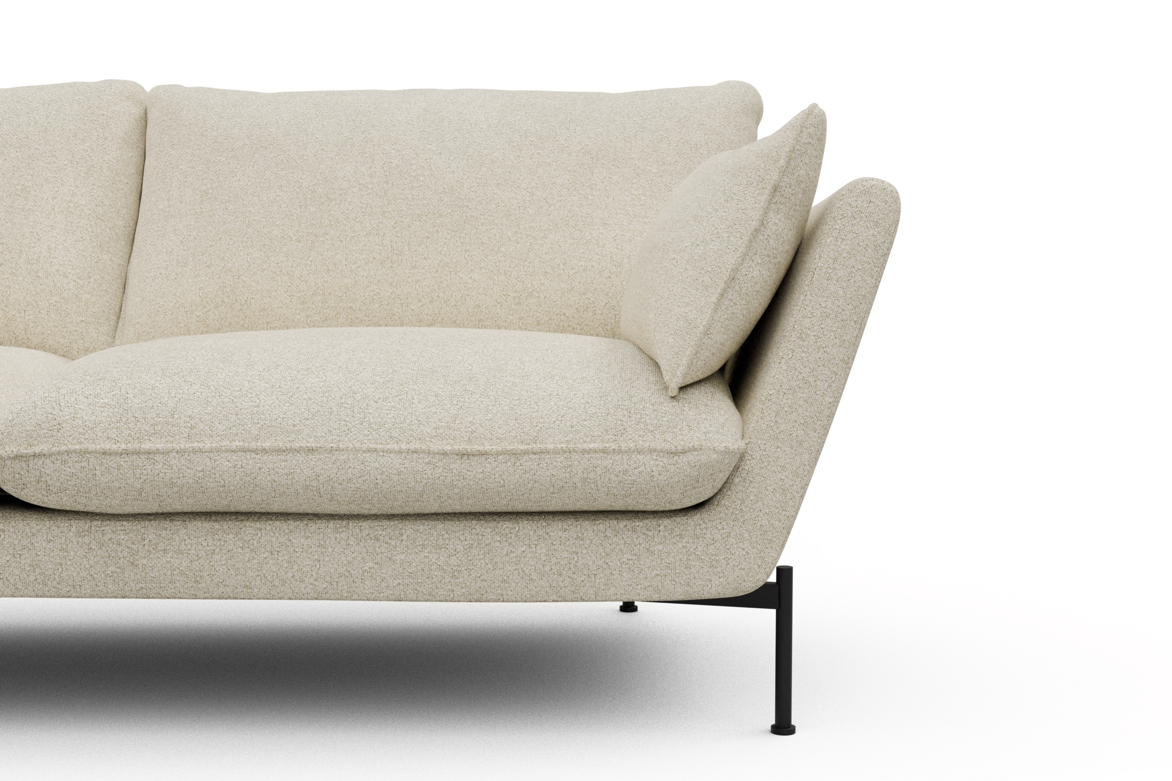 Sofa Anton 2-Sitzer Boucle-Off-White
