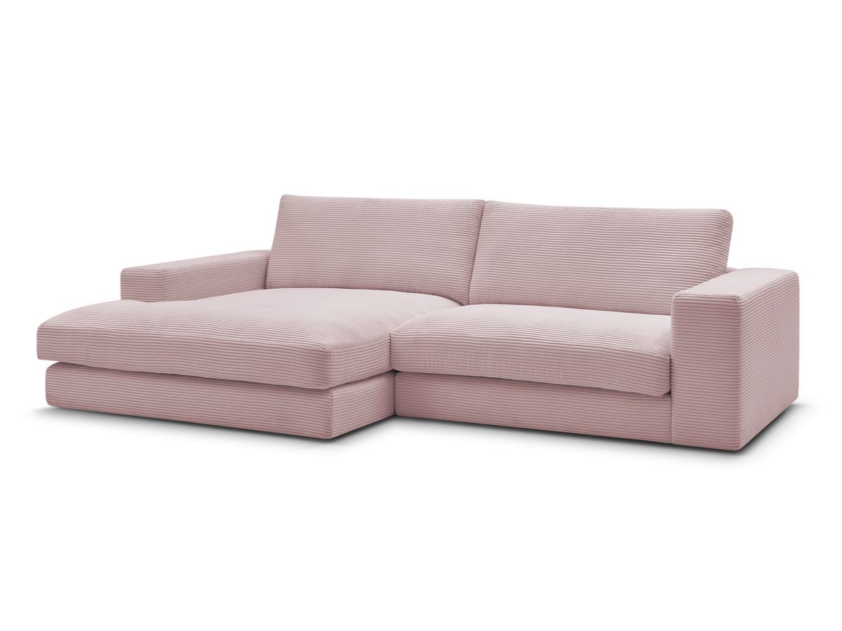 Bobochic Leonard Ecksofa 234 × 159 cm Cordsamt Violett Ecke links