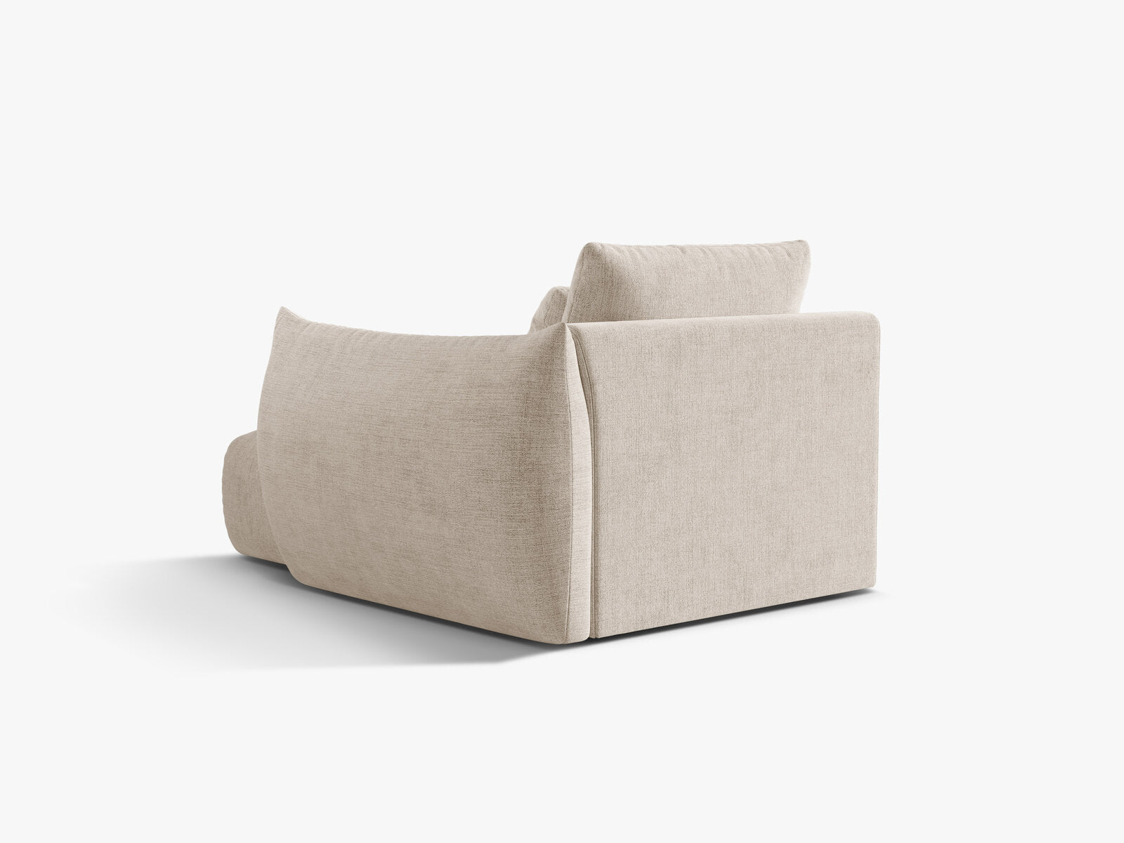 Micadoni Bloom Chaiselongue Rechts Strukturierter Stoff Wind Helles Beige