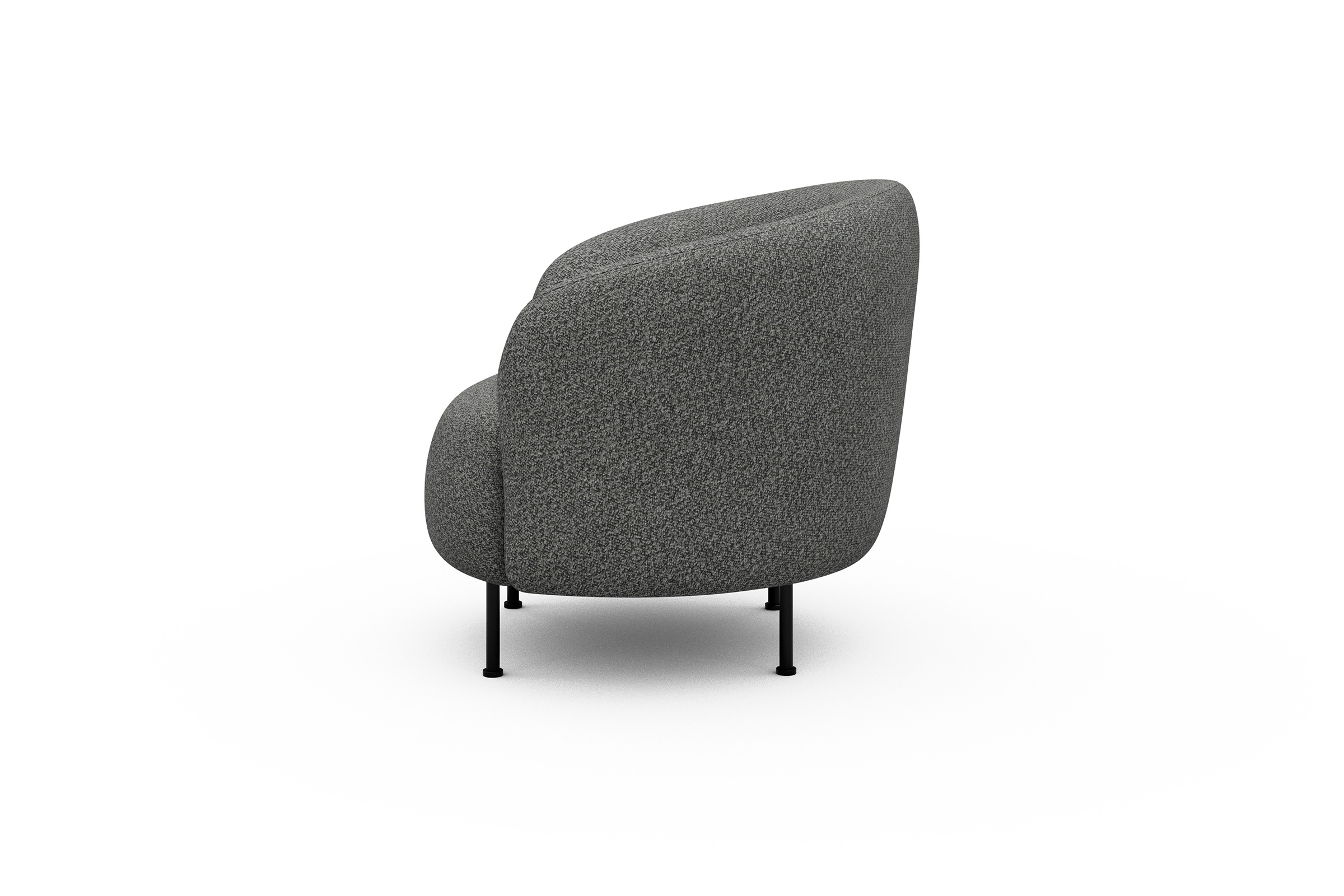Sessel Ronda Metallbeine Schwarz Vanora-Warm-Grey
