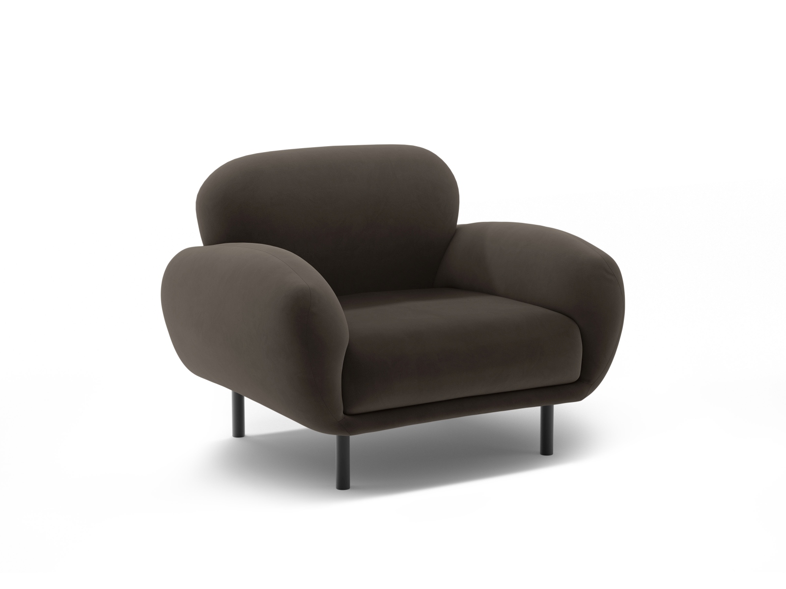 Micadoni Sessel Poppy Samt Casino Ebenholz