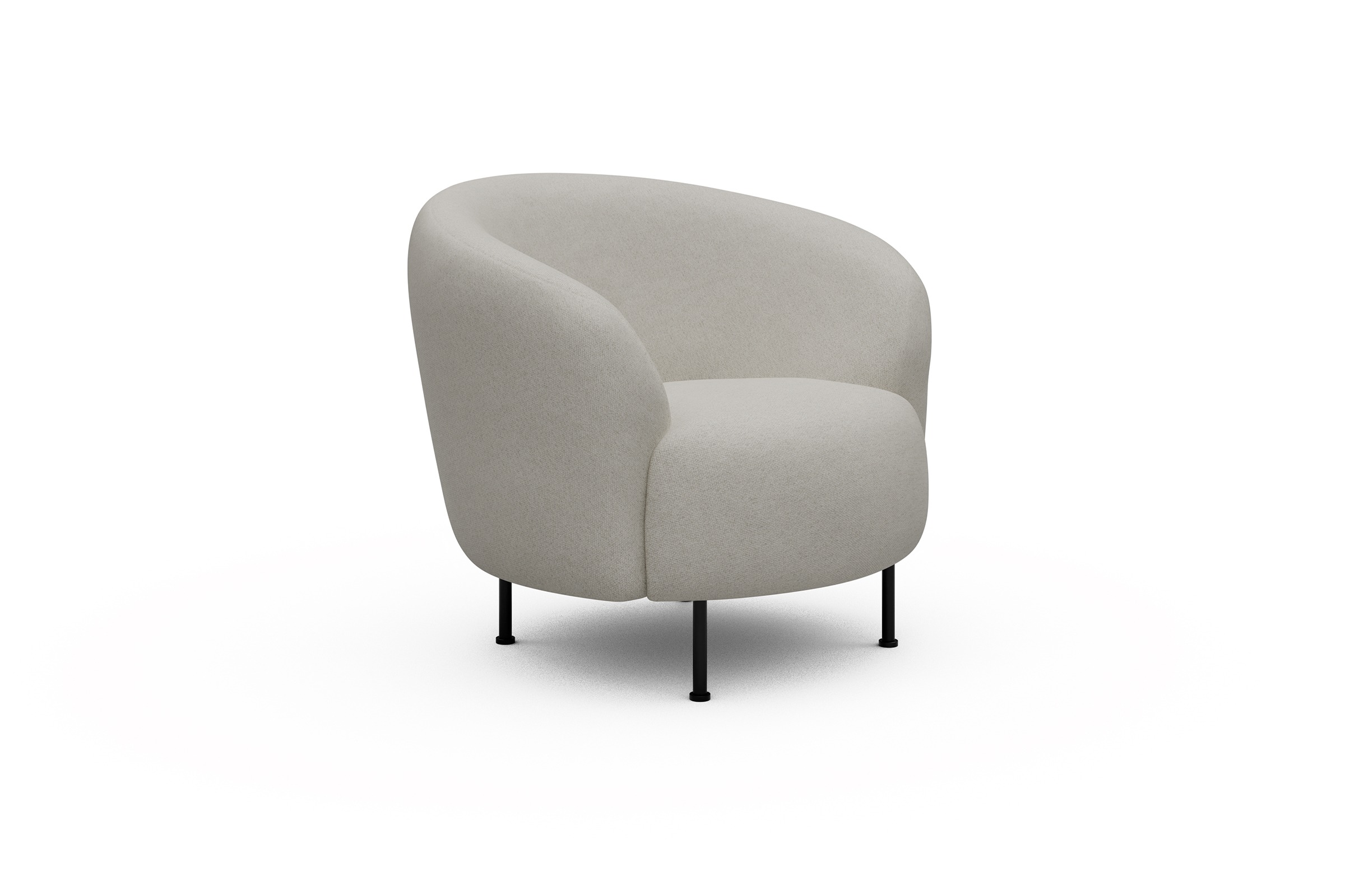 Sessel Ronda Metallbeine Schwarz Denari-Clean-Beige