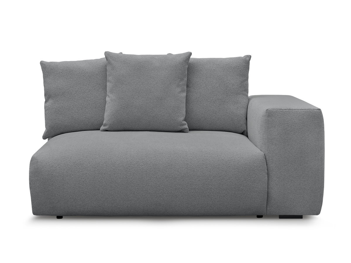 Bobochic Voltaire Sofamodul 2-Sitzer 178 × 100 cm Melange-Stoff Dunkelgrau Ecke rechts