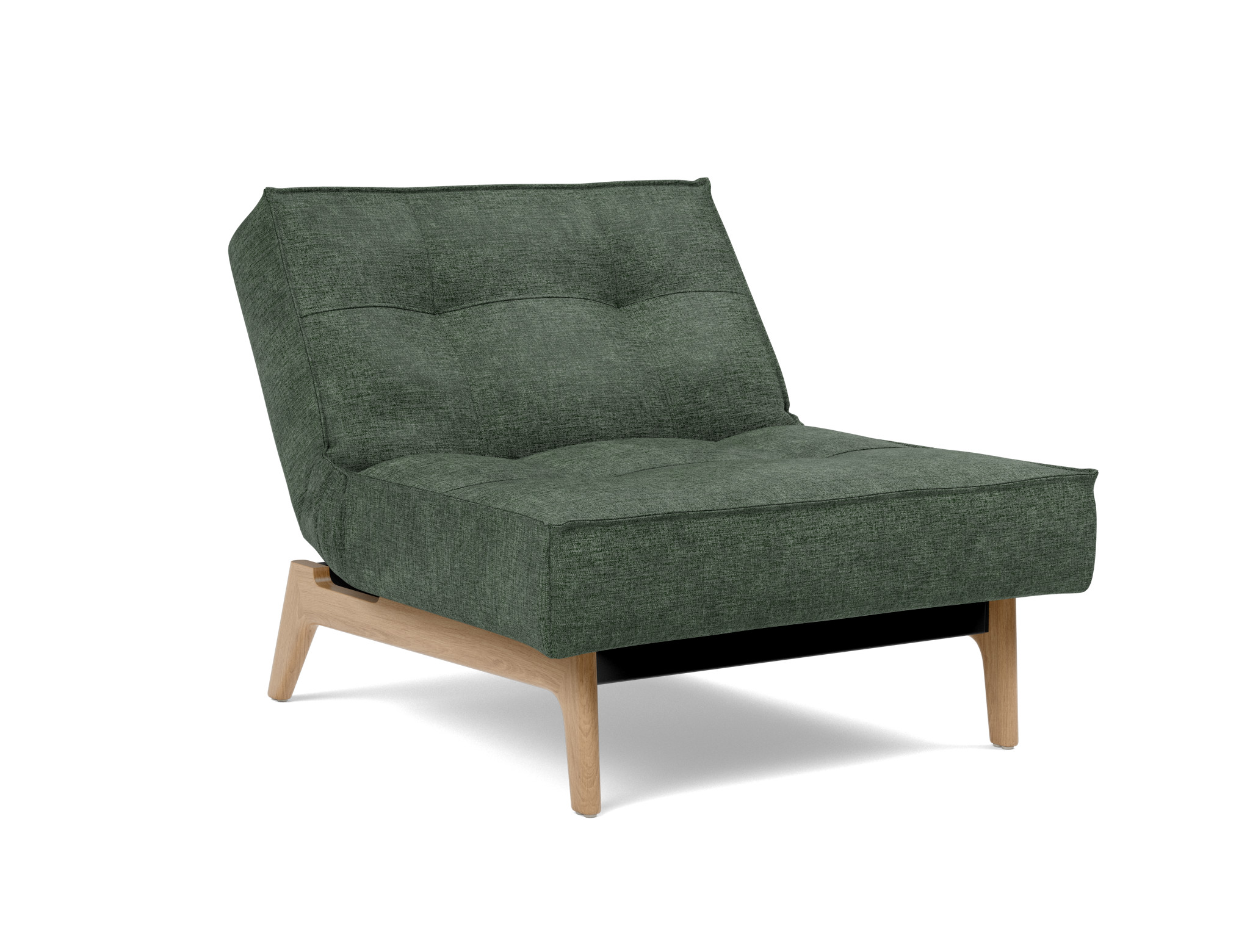 Sessel Splitback Flachgewebe Avella 281-Pine-Green Beine Eiche