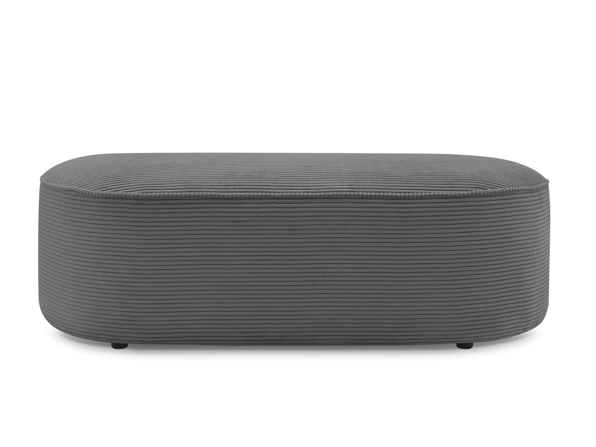 Bobochic Rousseau Pouf Cordsamt Dunkelgrau