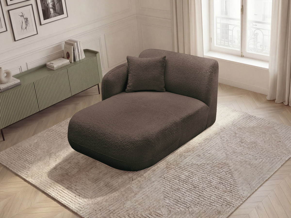 Bobochic Anda Méridienne-Modul Chenille Braun Ecke links