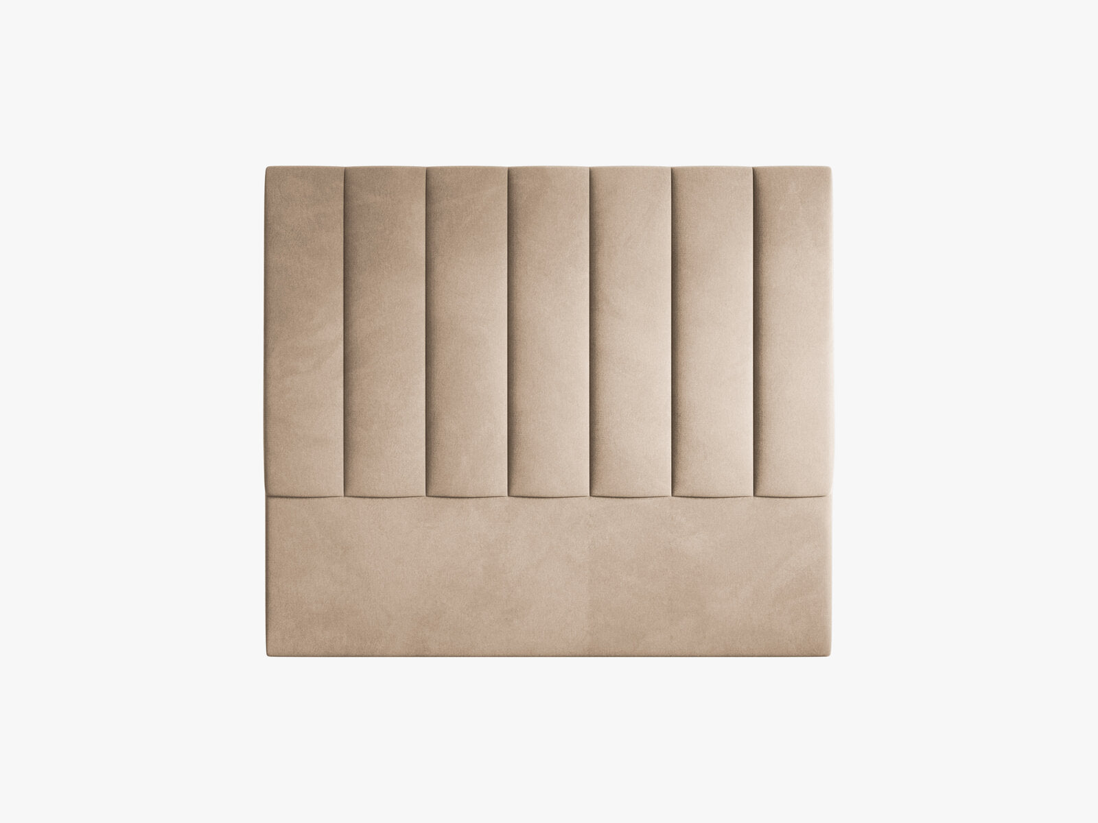 Micadoni Marl Polster-Kopfteil Samt Magic Velvet Mandelbeige 140x120
