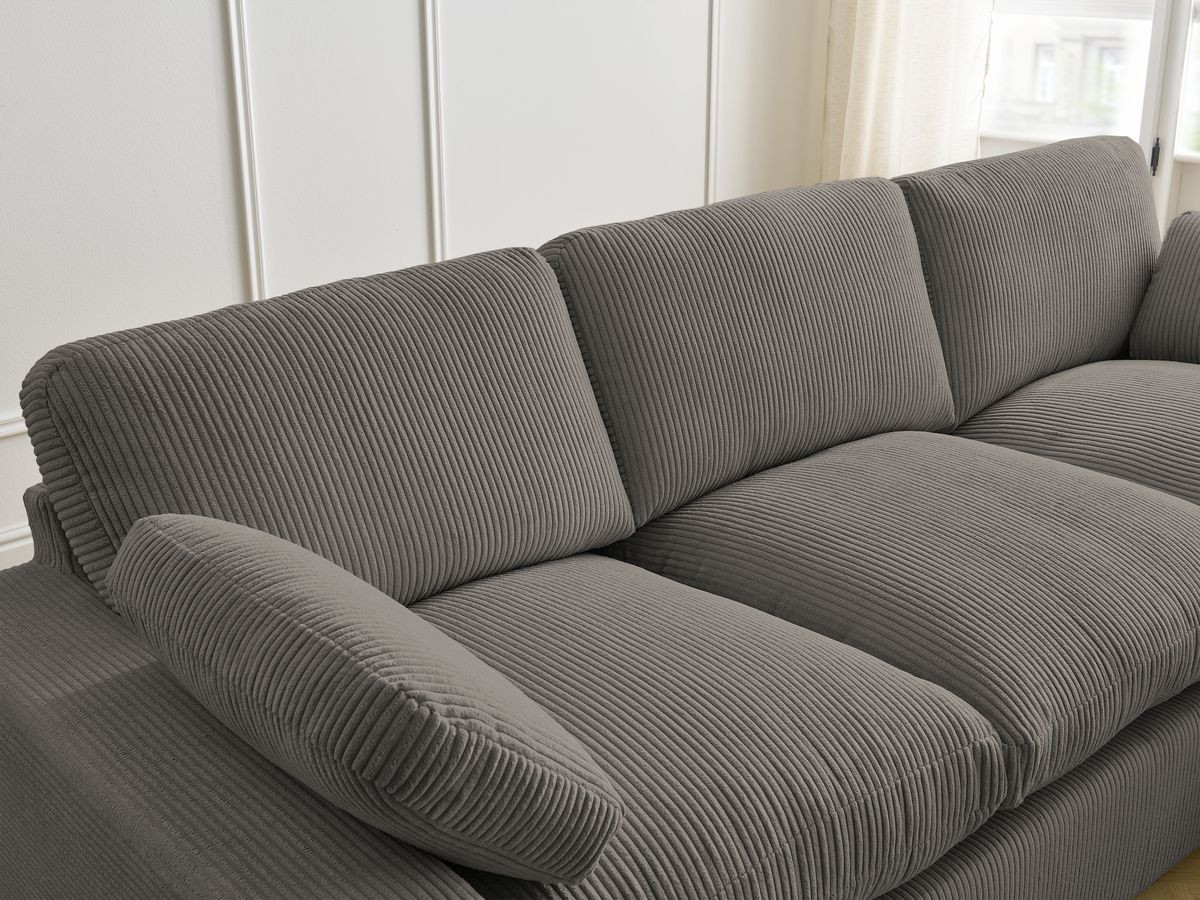 Bobochic Belair Sofa 4-Sitzer Cordsamt Taupe