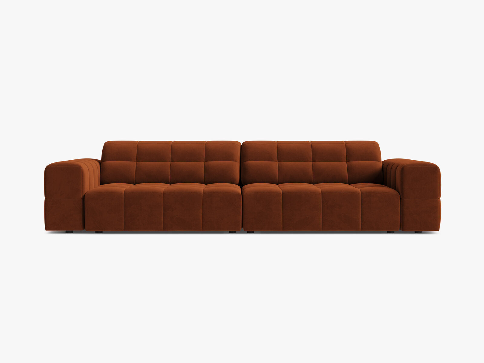 Micadoni Sofa Jennifer 4-Sitzer Samt Bluvel Terrakotta