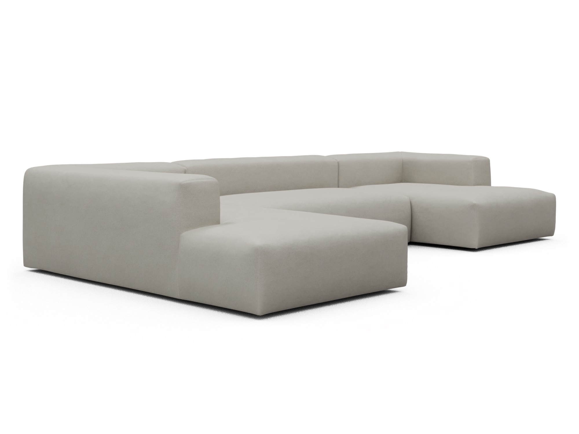 Skandi Home Wohnlandschaft Fred Relax-Ecke links mit 2-Sitzer und Chaiselongue rechts Denari-Clean-Beige moebelfaktor