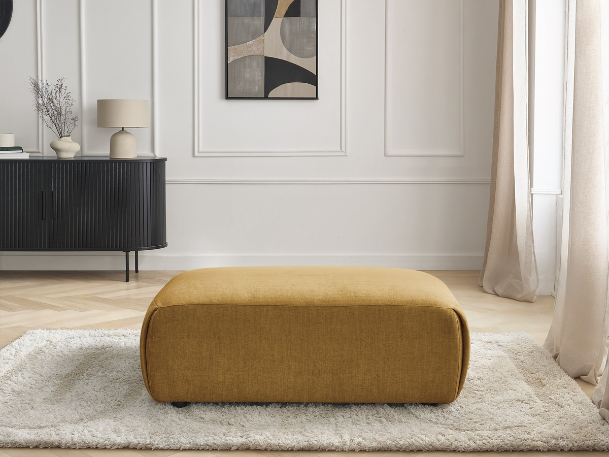 Bobochic Jana Pouf 63 × 114 cm Samt Gelb