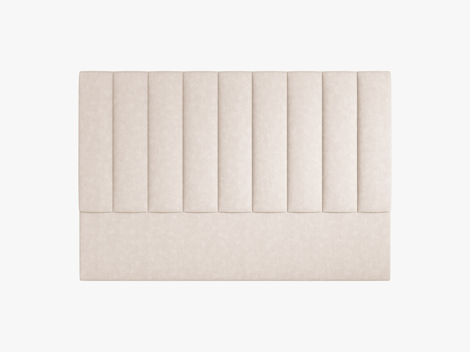 Micadoni Marl Samtiger Kopfteil 140 cm (H 120 cm) Strukturierter Stoff Liberty Beige 180x120