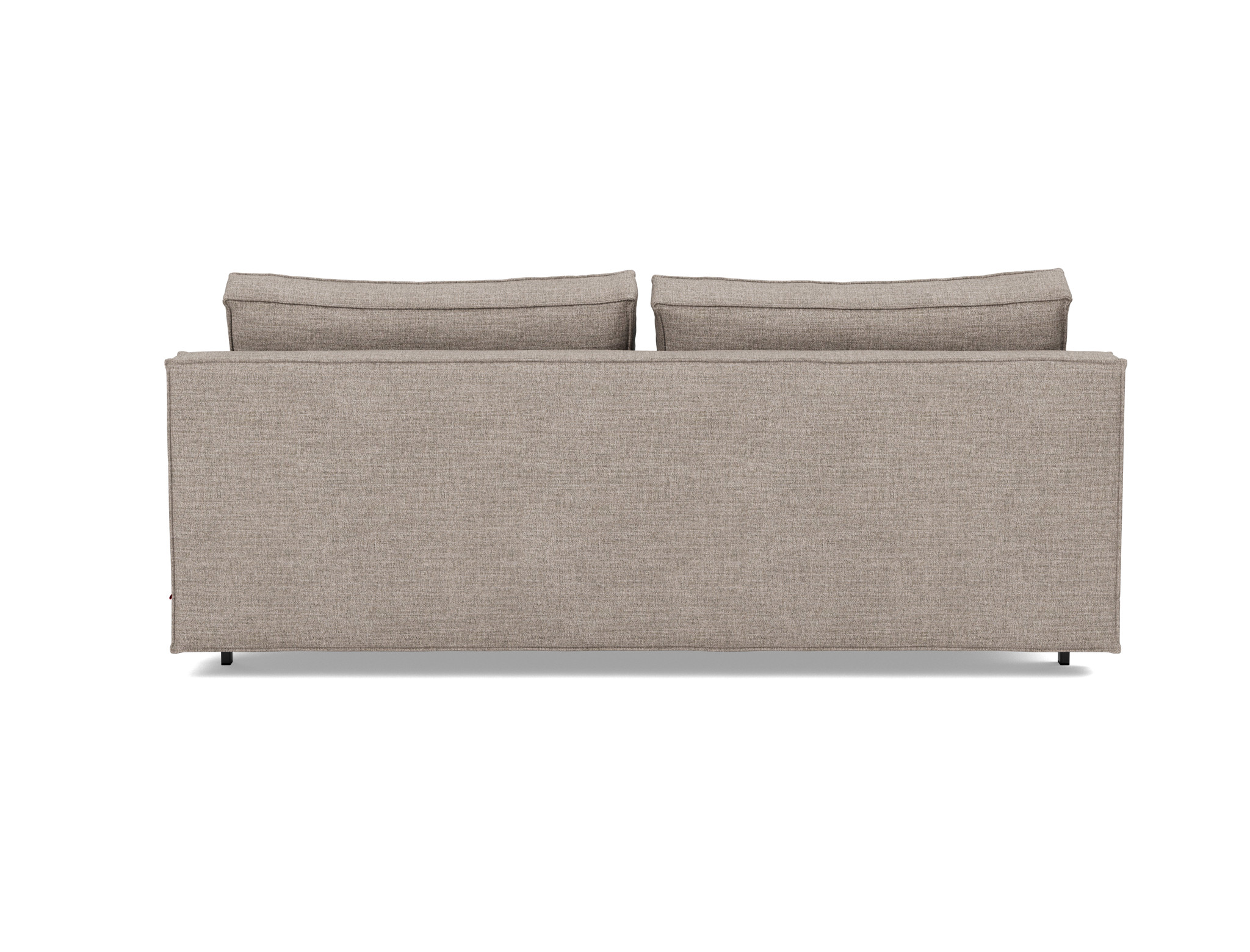 Schlafsofa Sly Chenille Yuveno 472-Warm-Grey Beine Schwarzes Metall