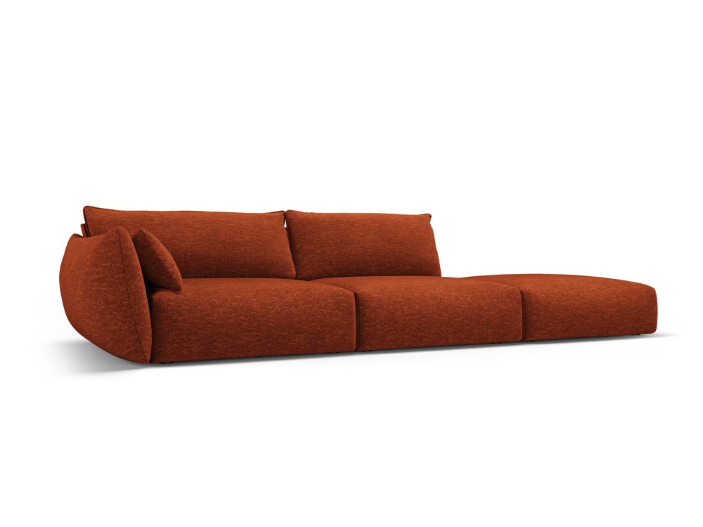 Cosmopolitan Design Sofa Matera 4-Sitzer offen Chenille Eden Ziegel Rechts
