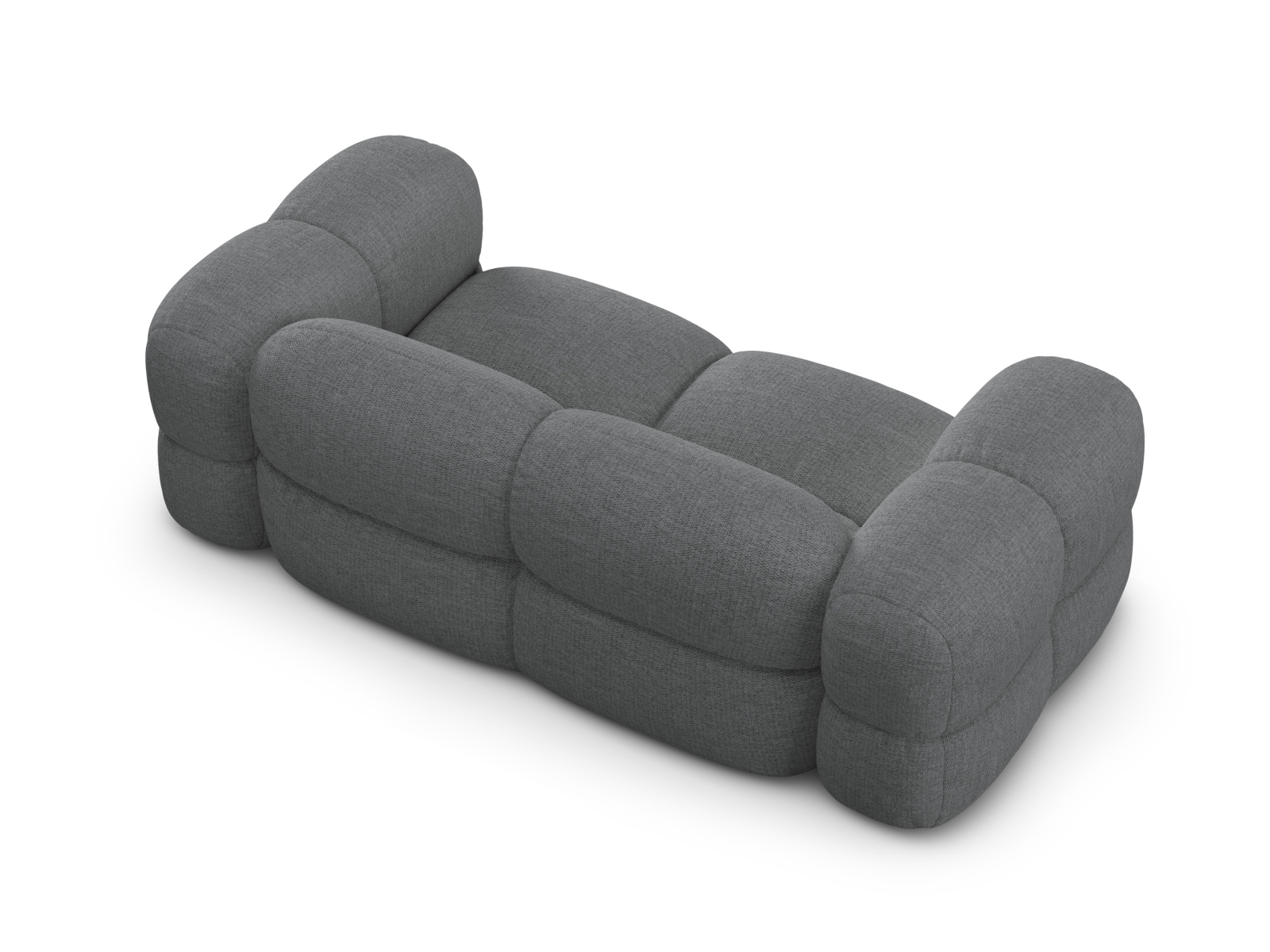 Cosmopolitan Design Sofa Loretto 3-Sitzer Strukturierter Stoff Sorella Grau