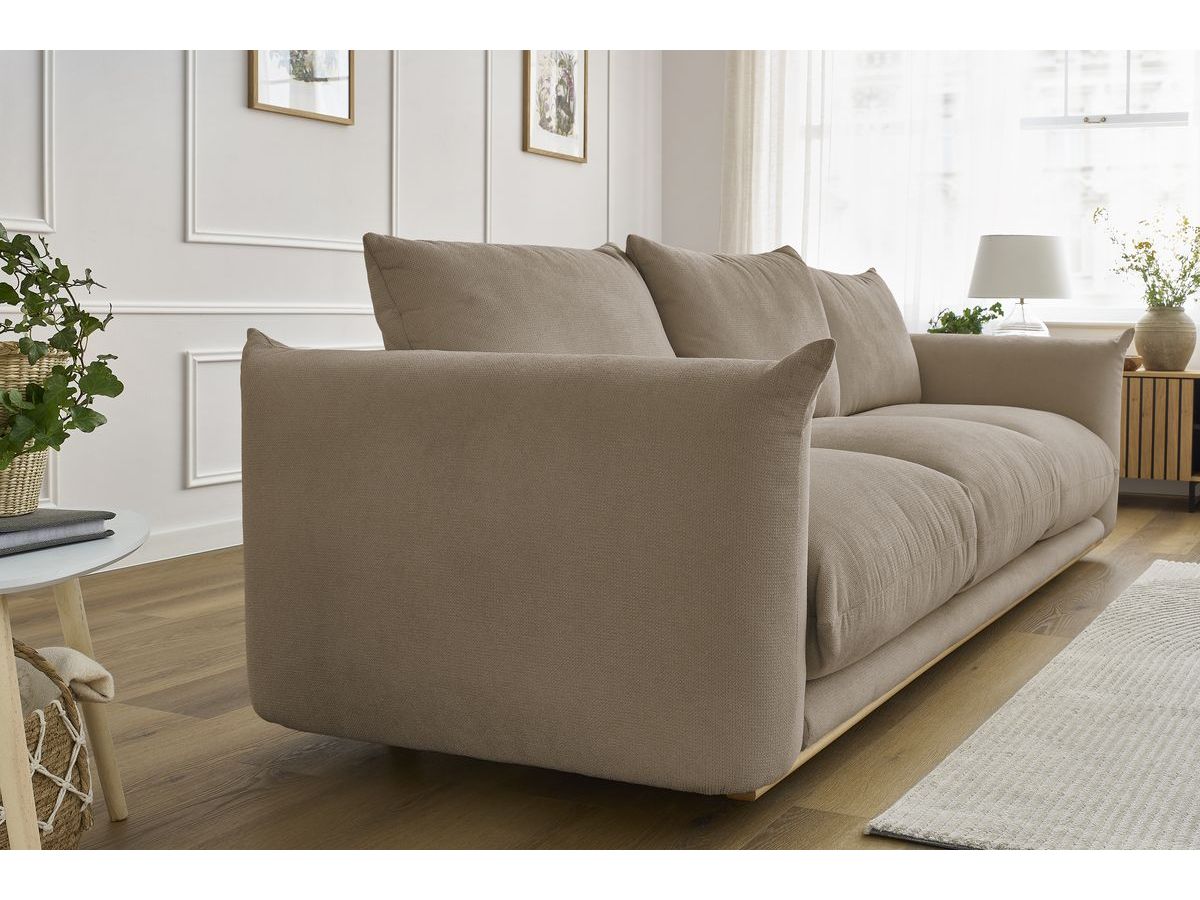 Bobochic Ernest Sofa 3-Sitzer 265 × 106 cm Stoff Taupe