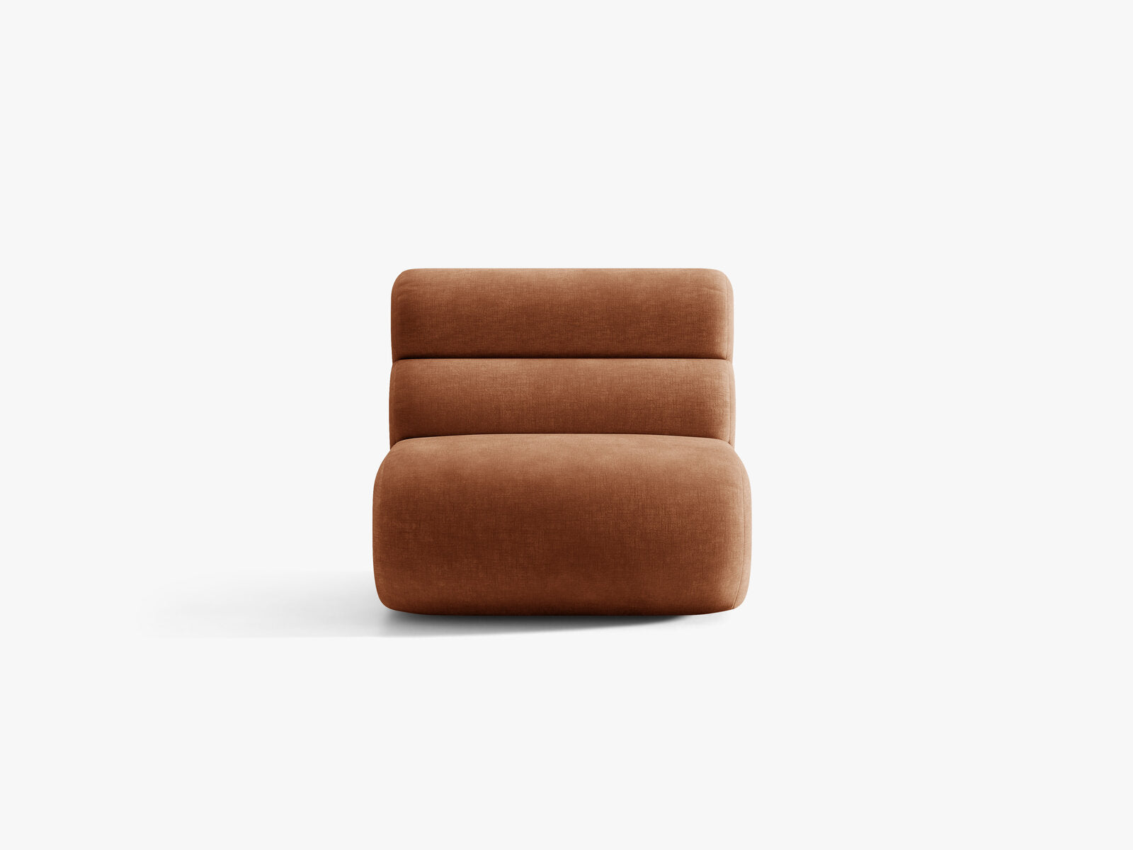 Micadoni Neo Sofamodul armlos Chenille Golden Terrakotta