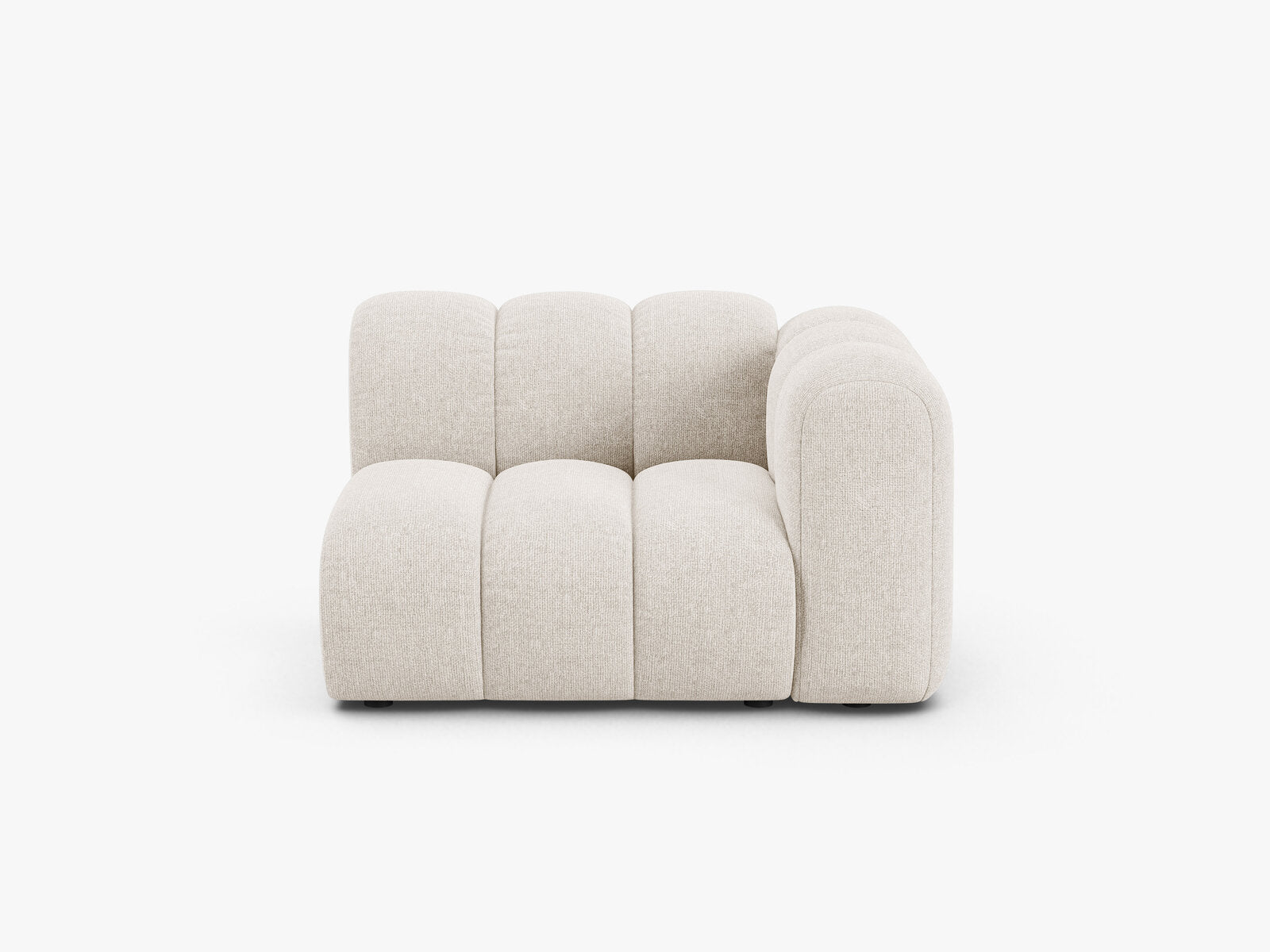 Micadoni Modul Lupine 1-Sitzer Rechts Chenille Eden Helles Beige