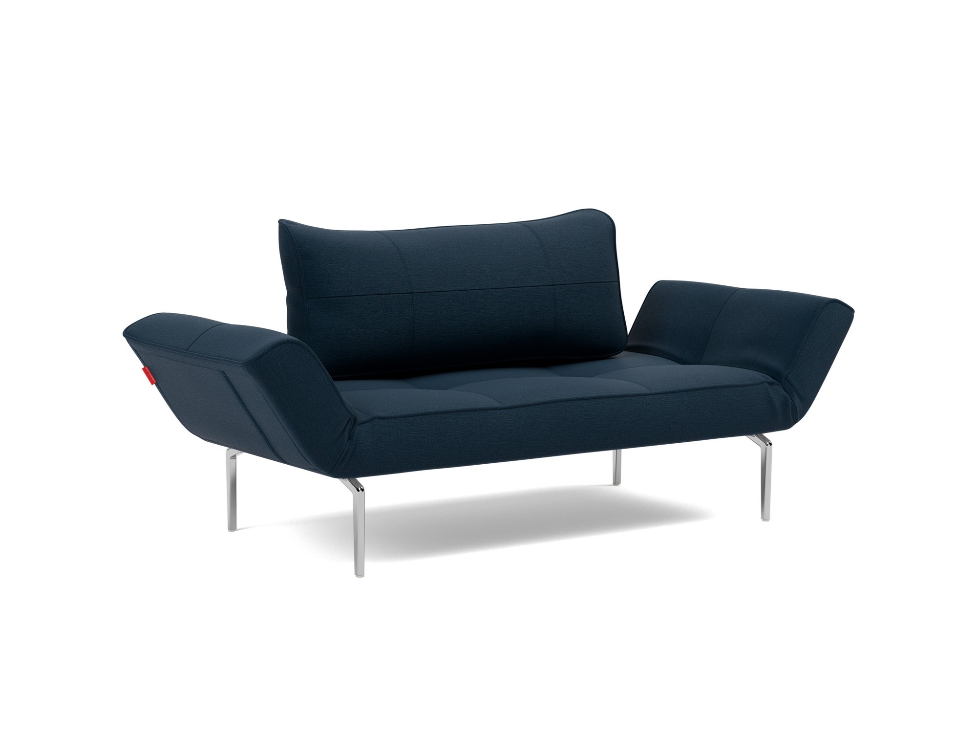 Tagesbett Zeal Flachgewebe Mixed Dance 528-Blue Beine Straw Aluminium