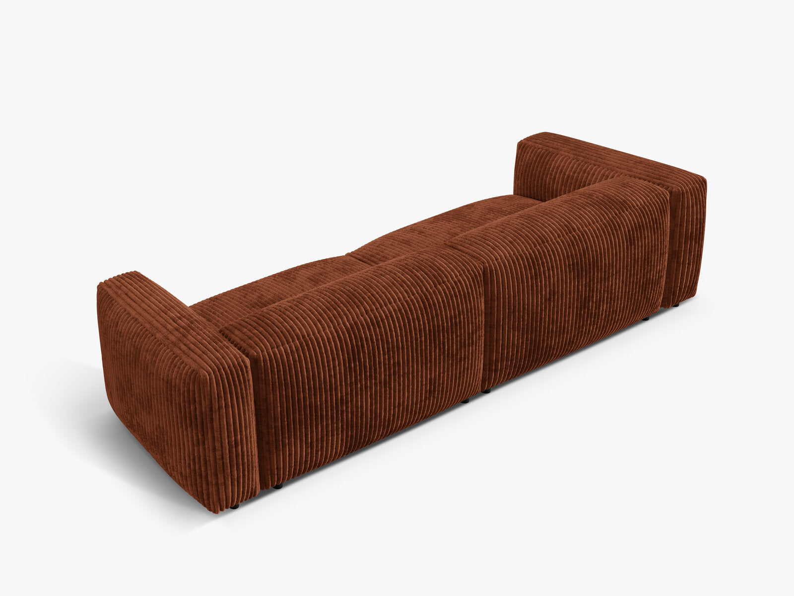 Micadoni Sofa Martina 4-Sitzer Kord Tilia Ziegel