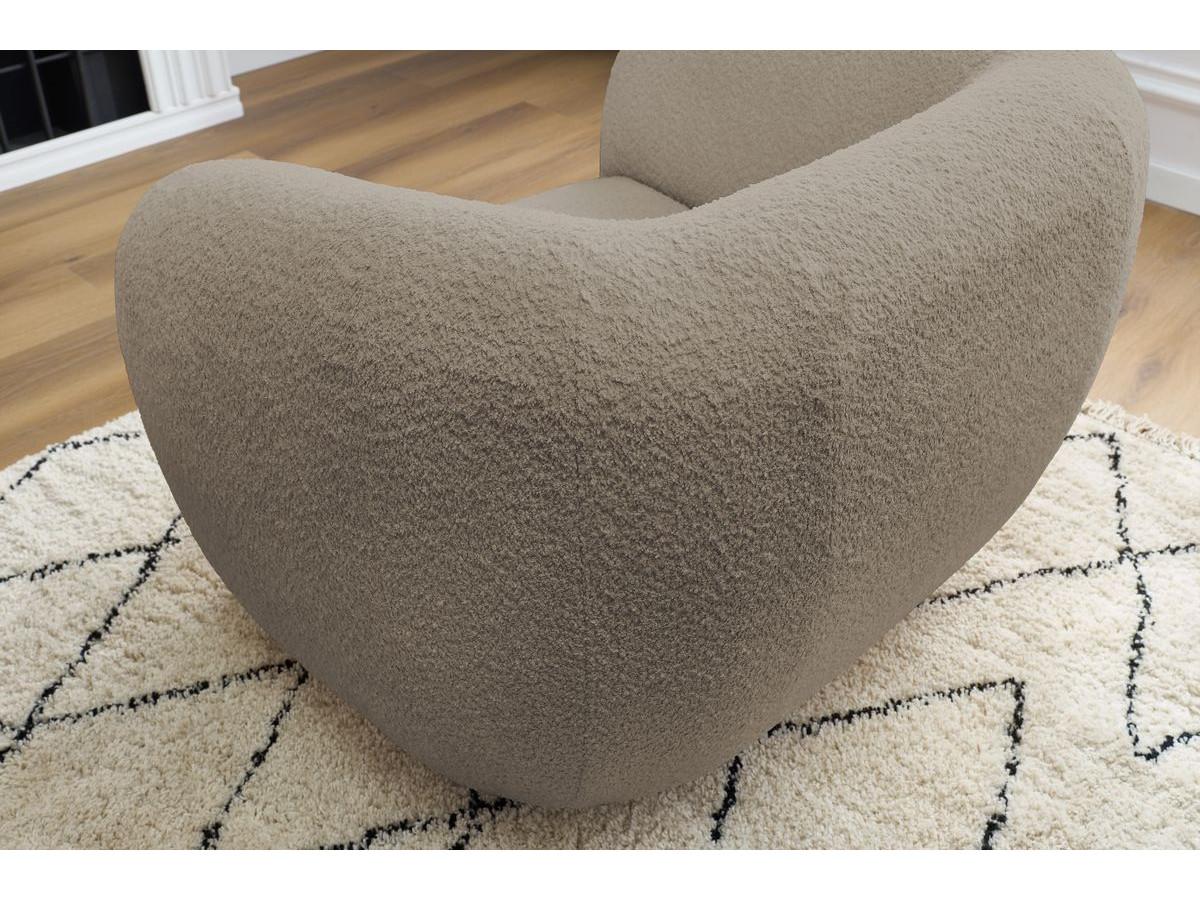 Bobochic Celine Sessel Bouclé-Stoff Taupe