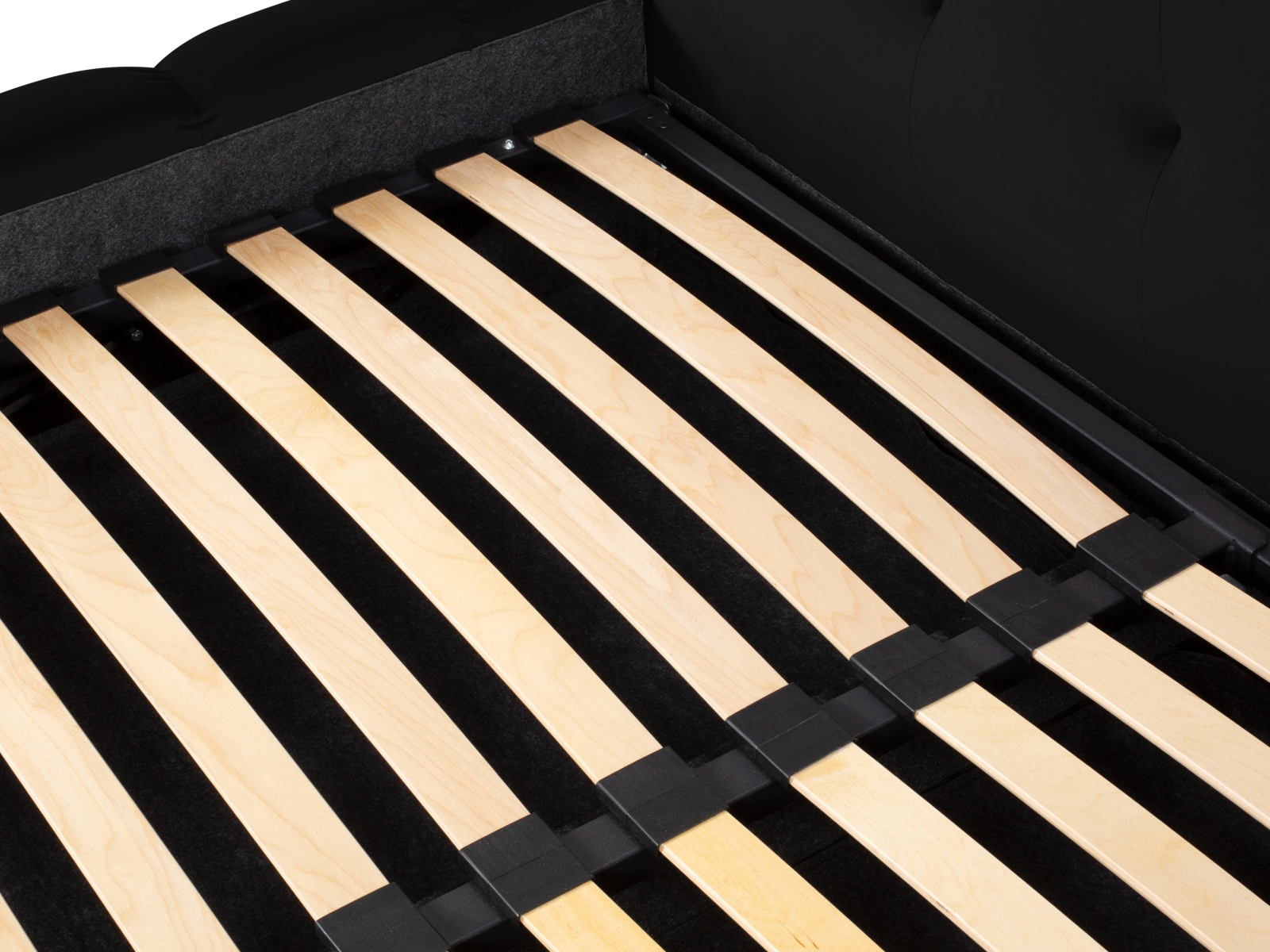 Cosmopolitan Design Stauraumbett mit doppeltem Kopfteil Bali 200x200 Samt Bluvel Schwarz