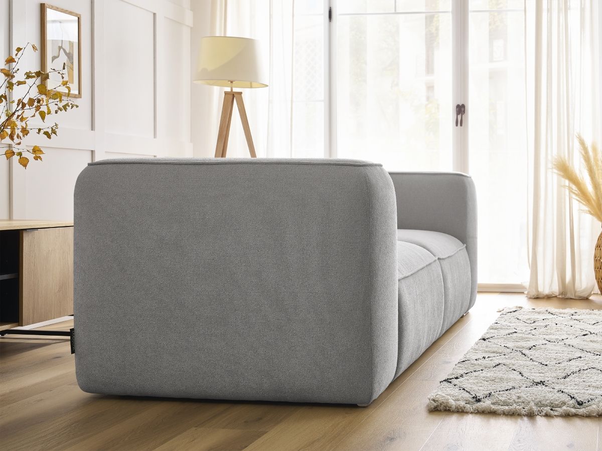 Bobochic Zephyr Sofa 2-Sitzer Strukturstoff Hellgrau