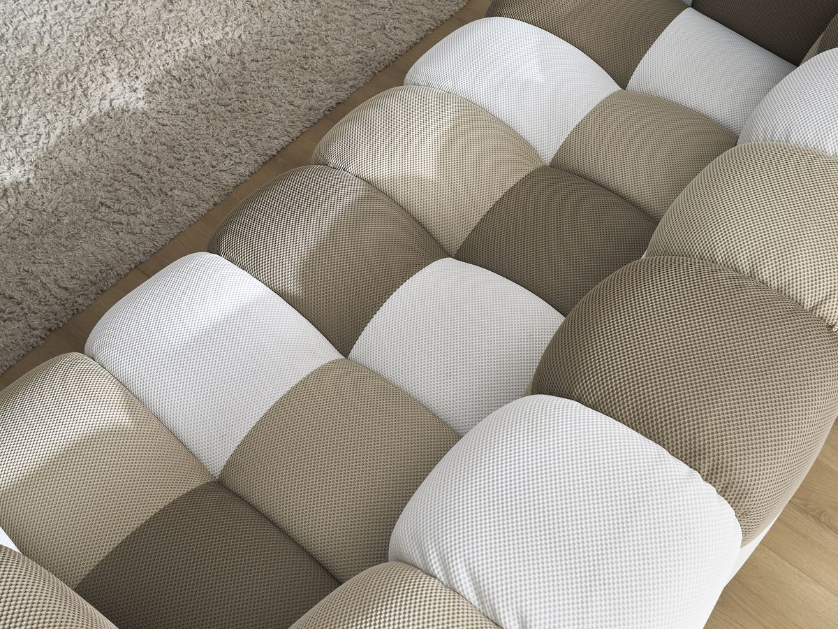 Bobochic Cloud Sofa 3-Sitzer Mesh-Stoff Mehrfarbig