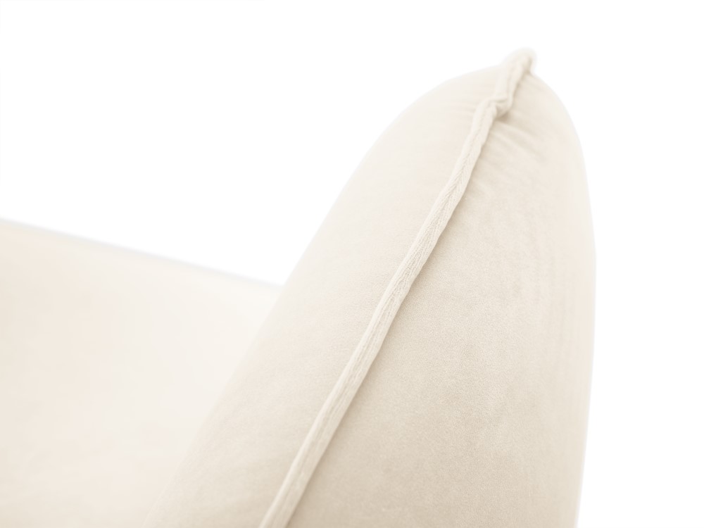 Cosmopolitan Design Sessel Vienna Samt Bluvel Helles Beige Beine Gold